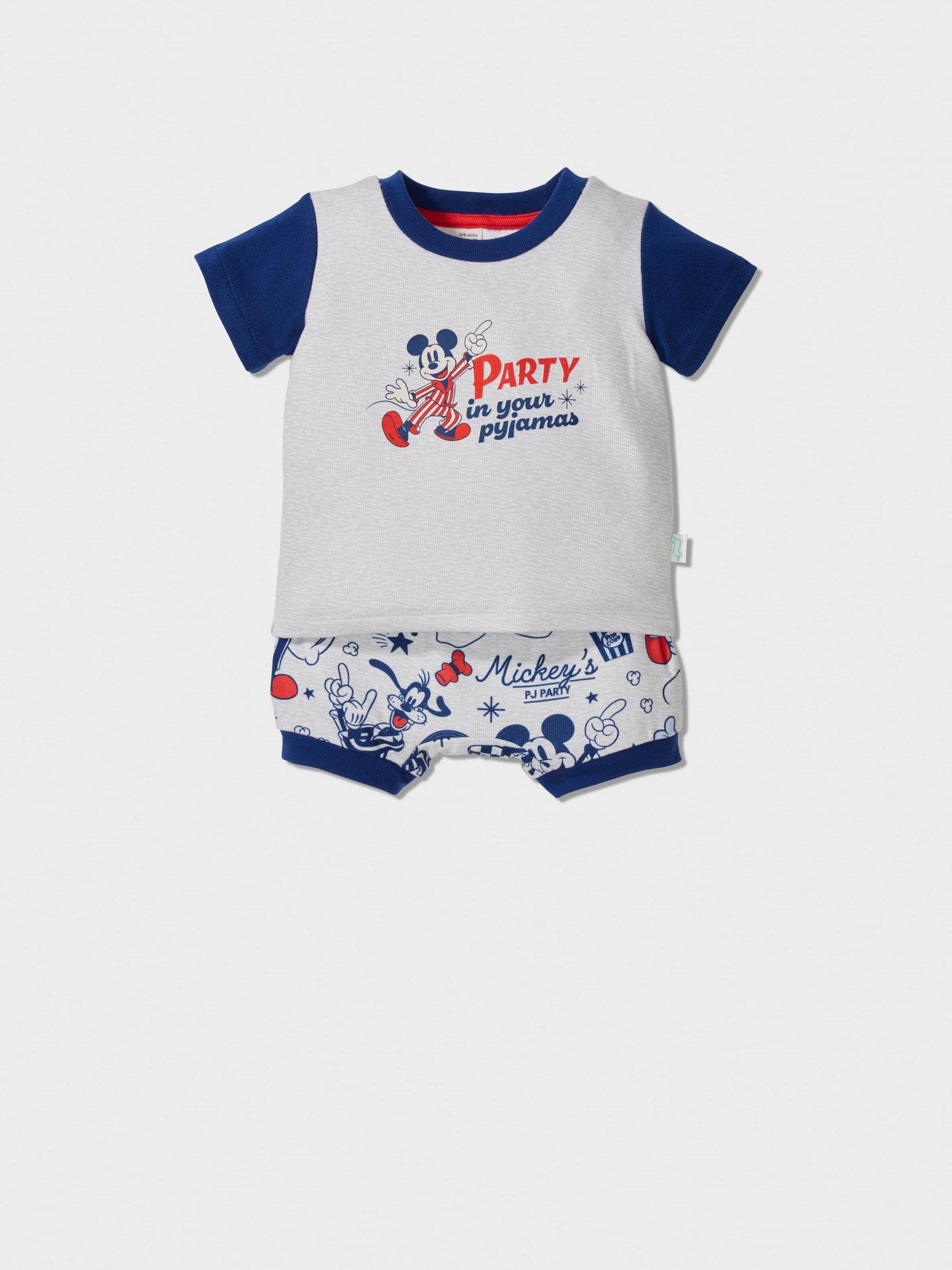 Baby Disney Mickey Party Short Pj Set Multi