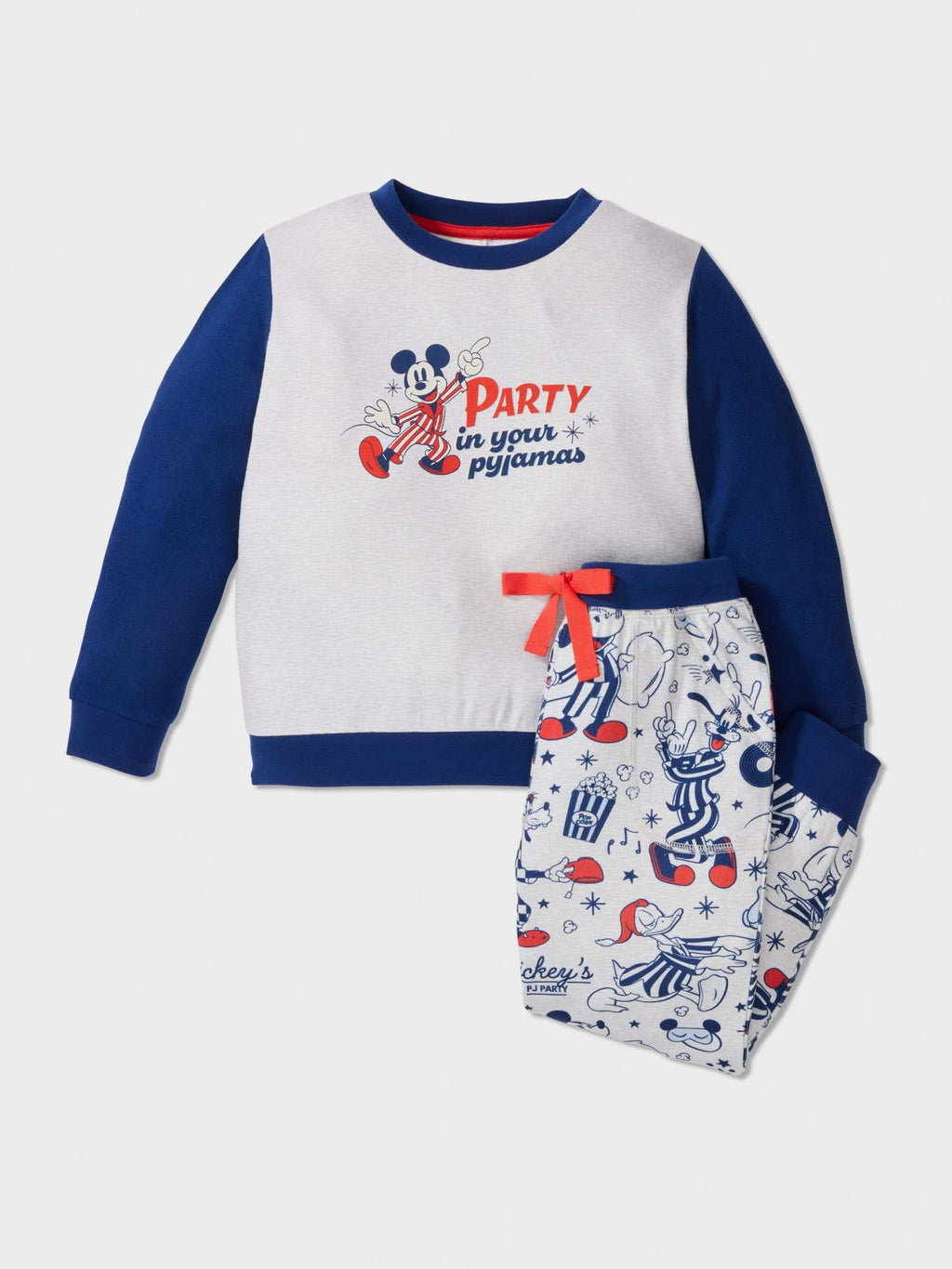 Jnr Boys Disney Mickey Long Pj Set Multi