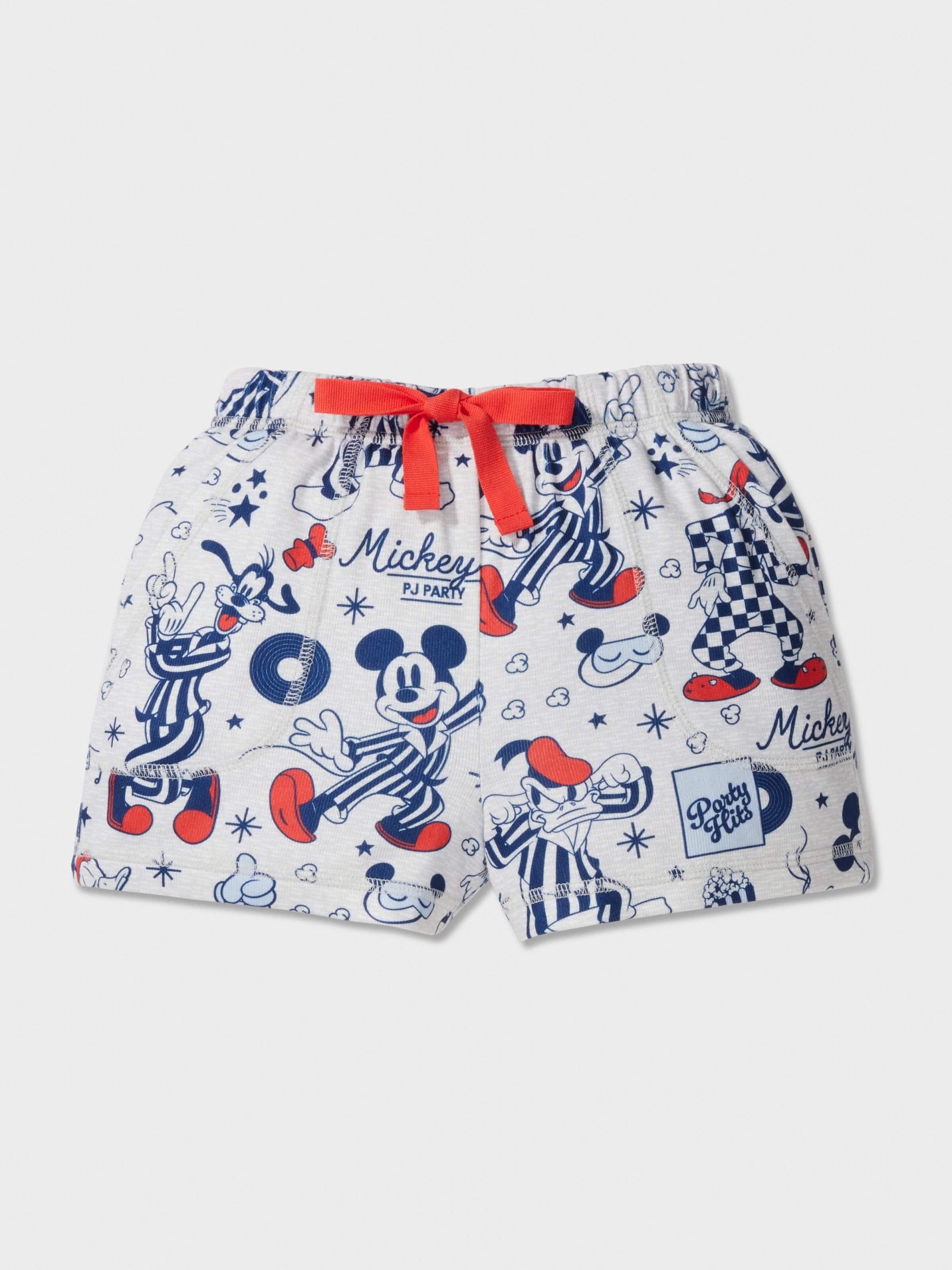 Jnr Boys Disney Mickey Short Plush Pj Set Multi