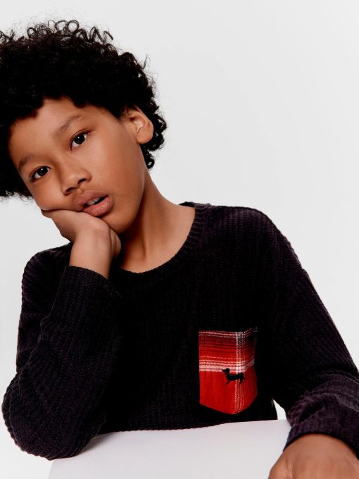 Boys Red Check Long Pj Set Multi