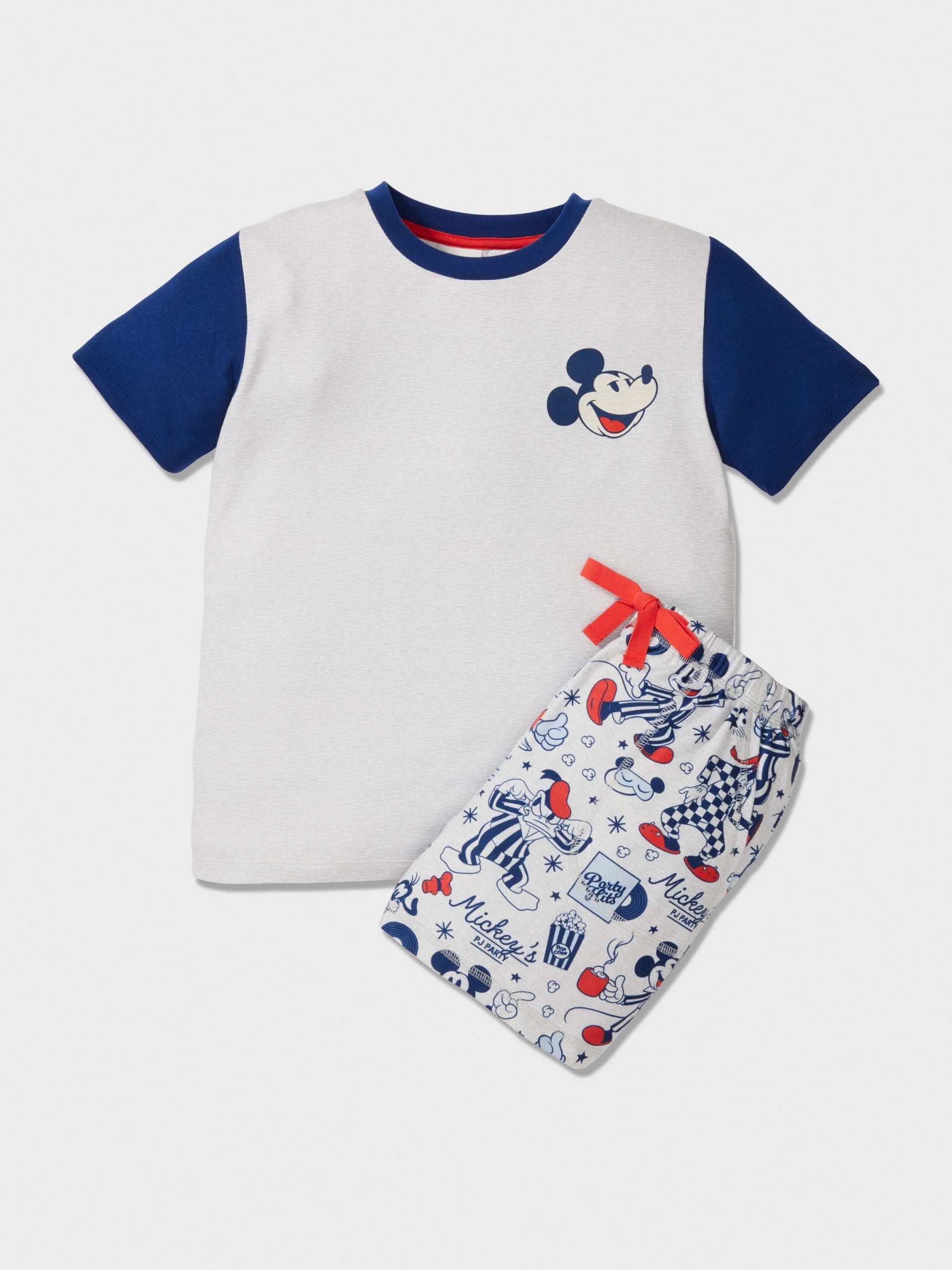 Boys Disney Mickey Short Plush Pj Set Multi