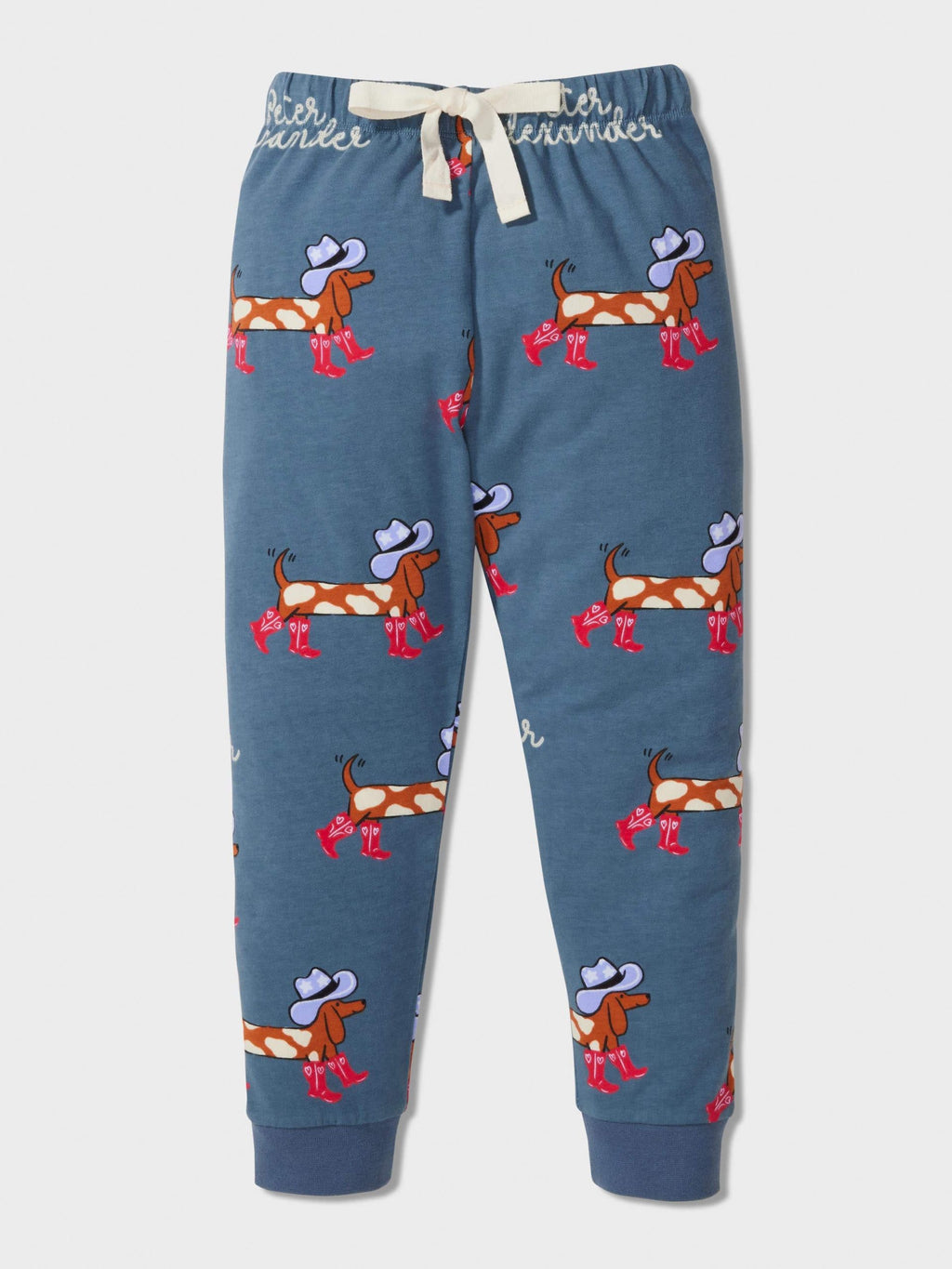 Jnr Boys Cowboy Penny Long Pj Set Blue