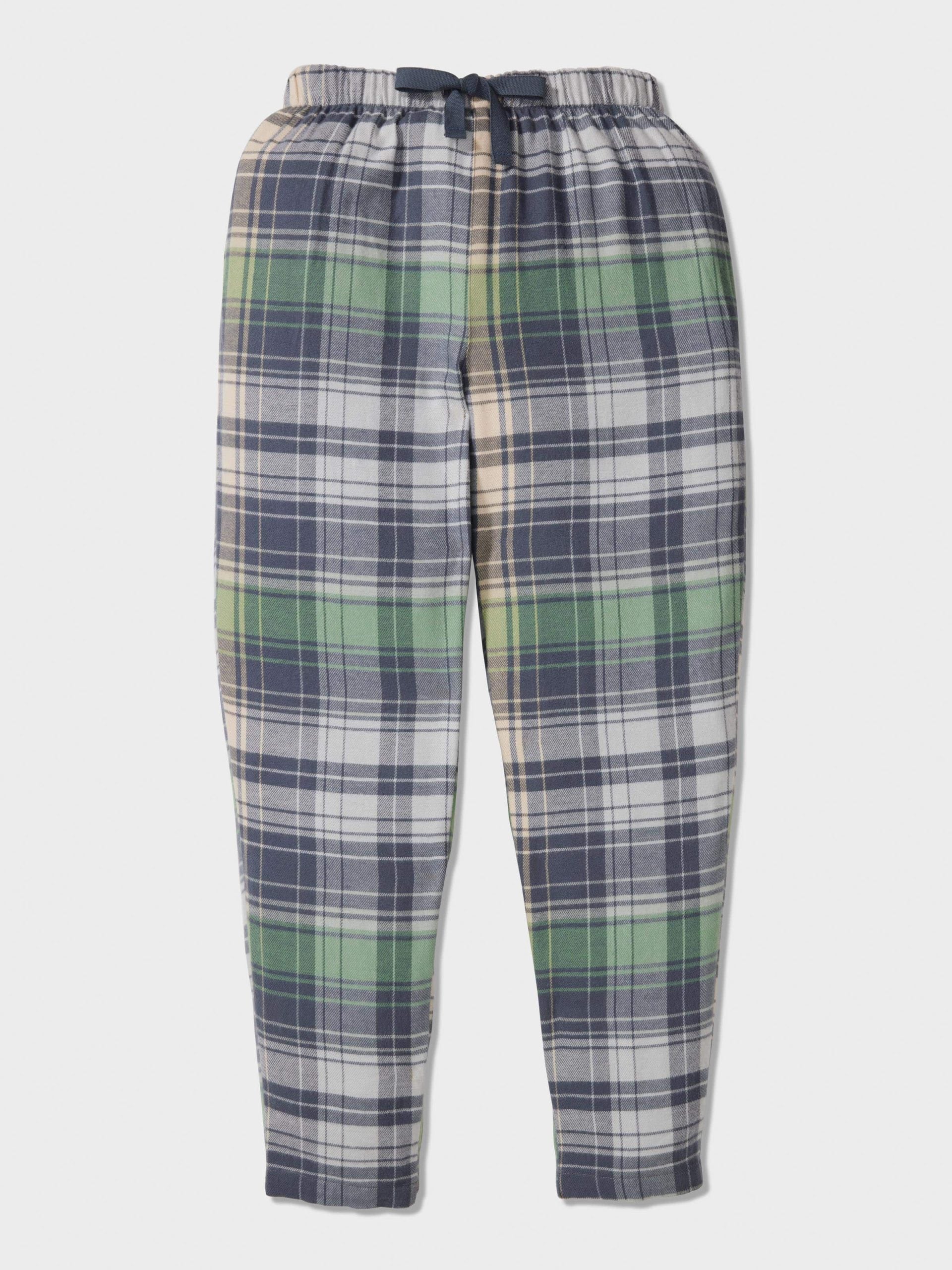 Boys Cowboy Check Long Classic Pj Set Green