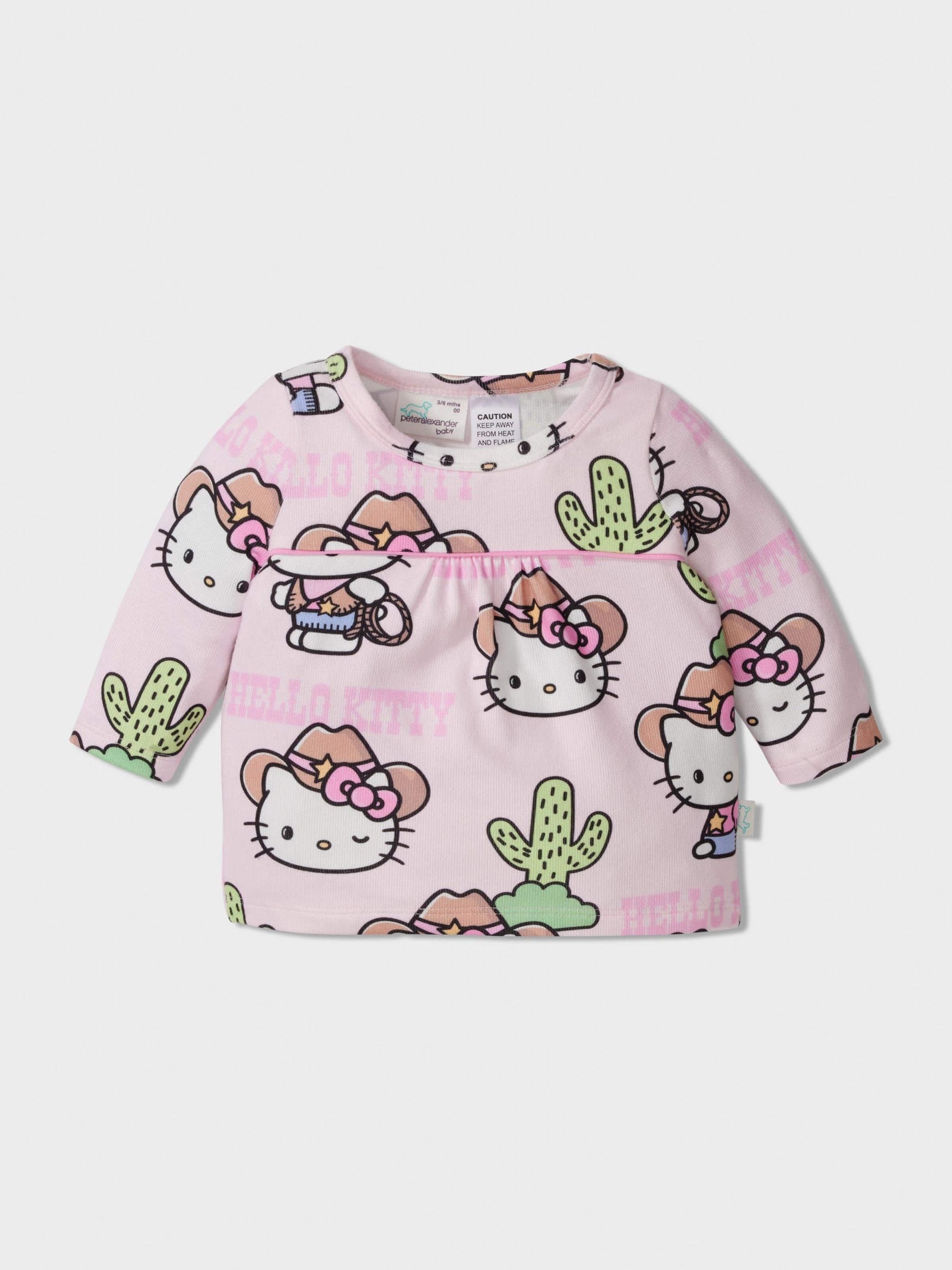 Baby Hello Kitty Cowboy Long Plush Pj Set Multi