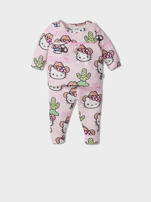 Baby Hello Kitty Cowboy Long Plush Pj Set Multi