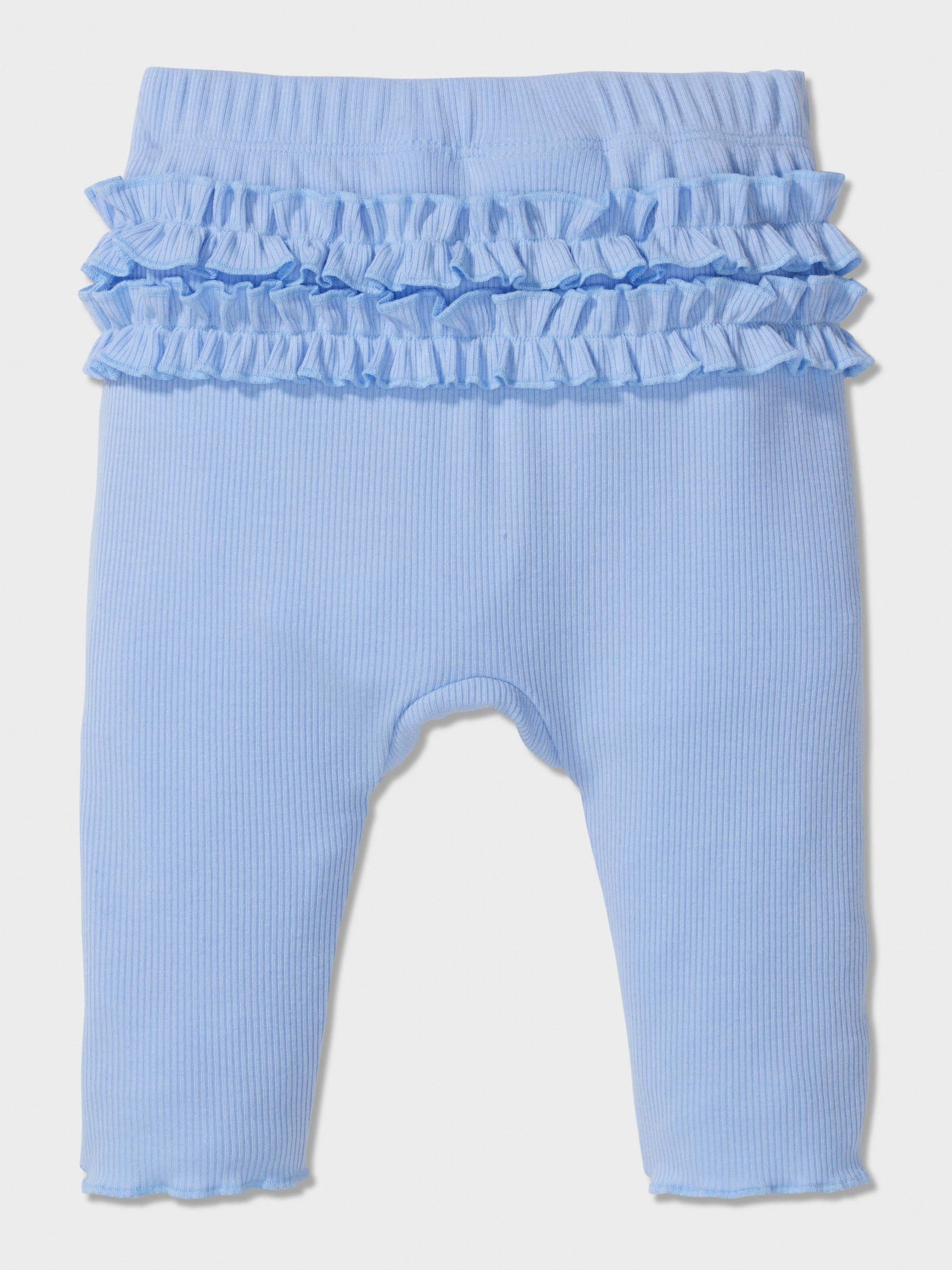 Baby Girl Rib Long Pj Set Blue