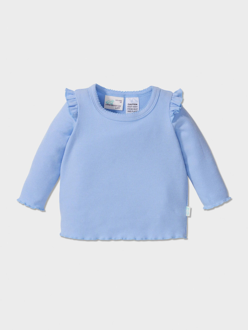 Baby Girl Rib Long Pj Set Blue