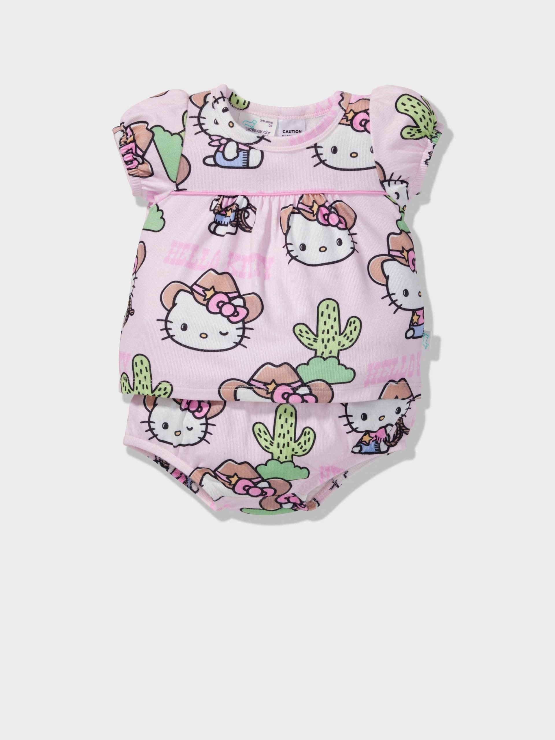 Baby Hello Kitty Cowboy Short Plush Pj Set Multi