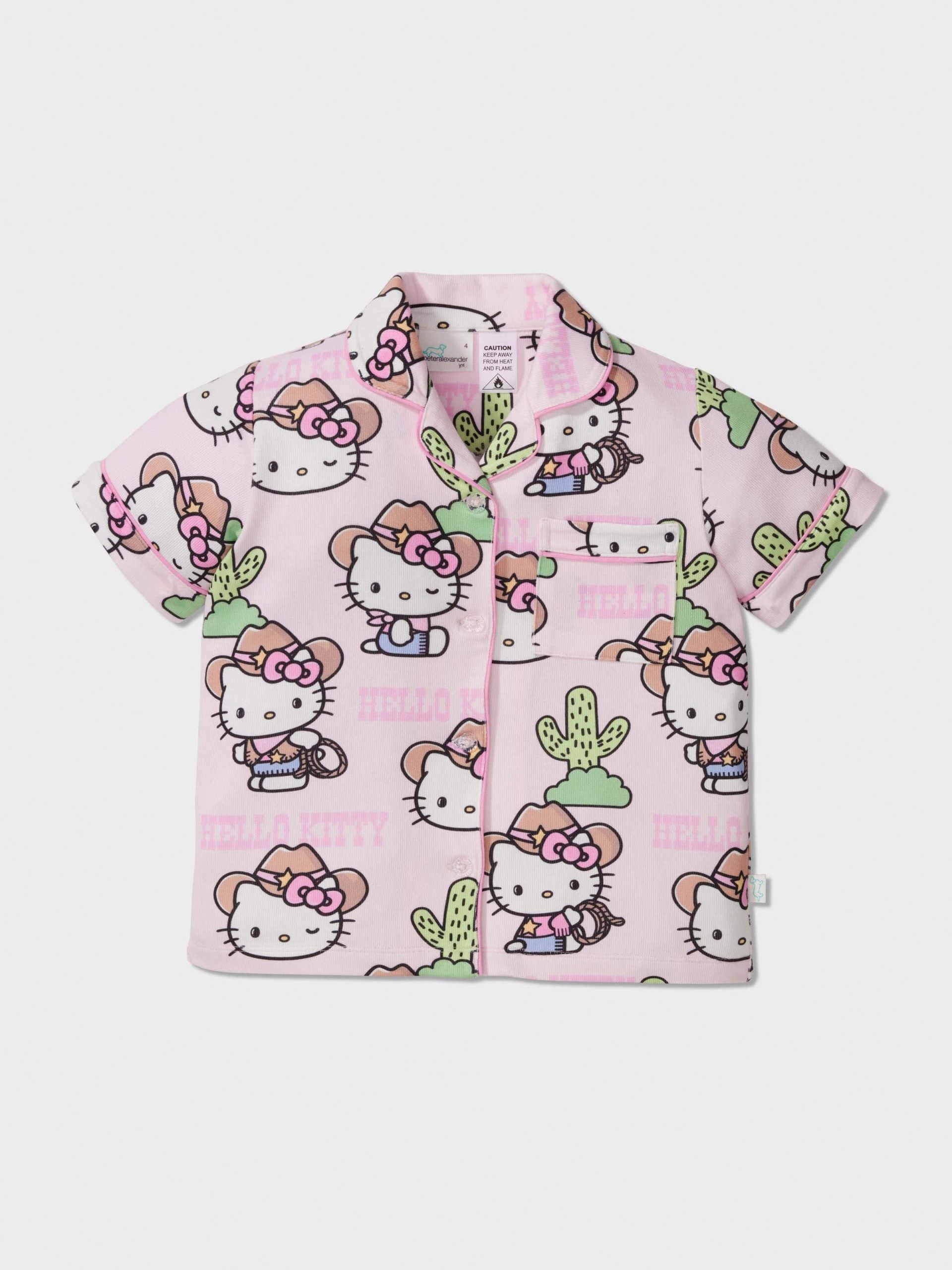 Jnr Girls Hello Kitty Plush Classic Shortie Pj Set Multi