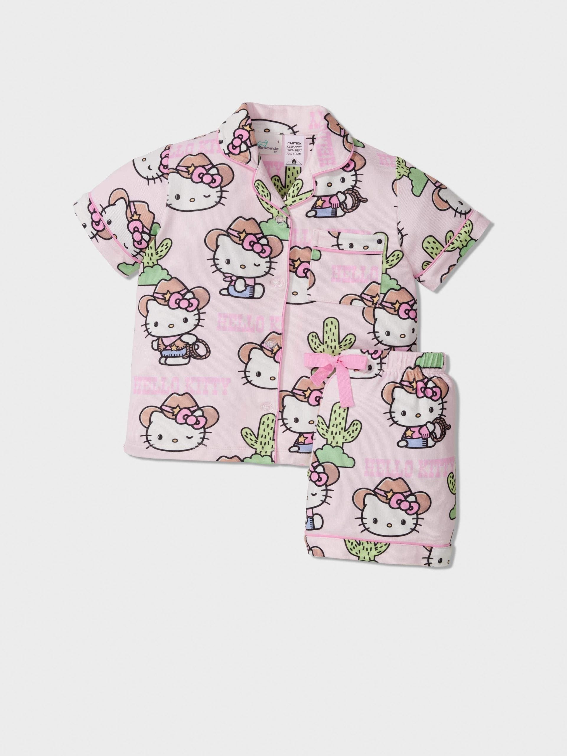 Jnr Girls Hello Kitty Plush Classic Shortie Pj Set Multi