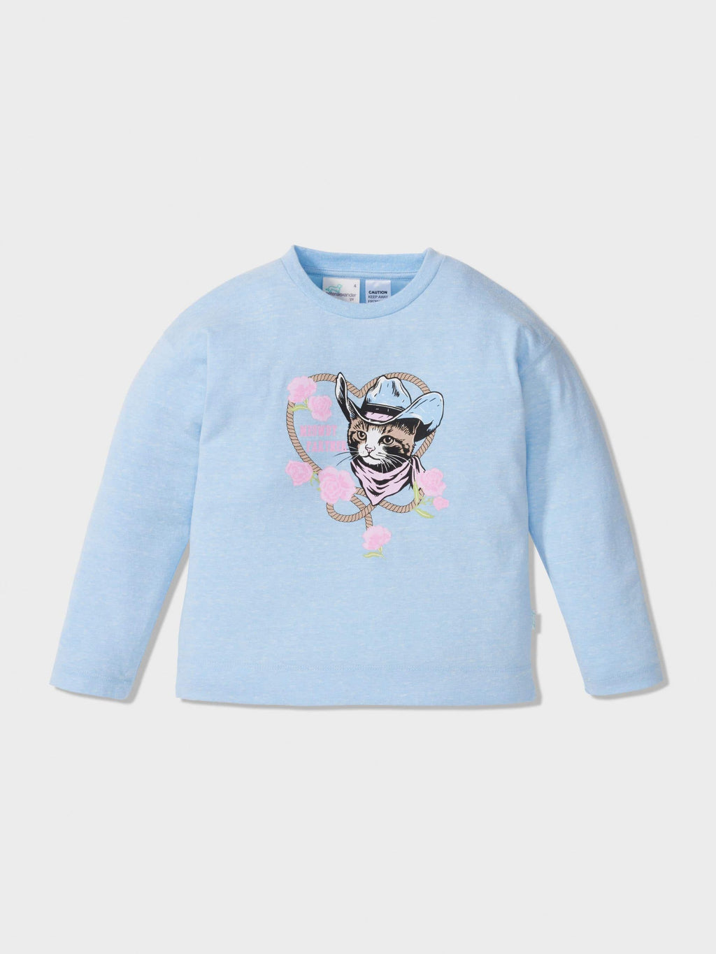 Girls Cowboy Cat Long Pj Set Multi