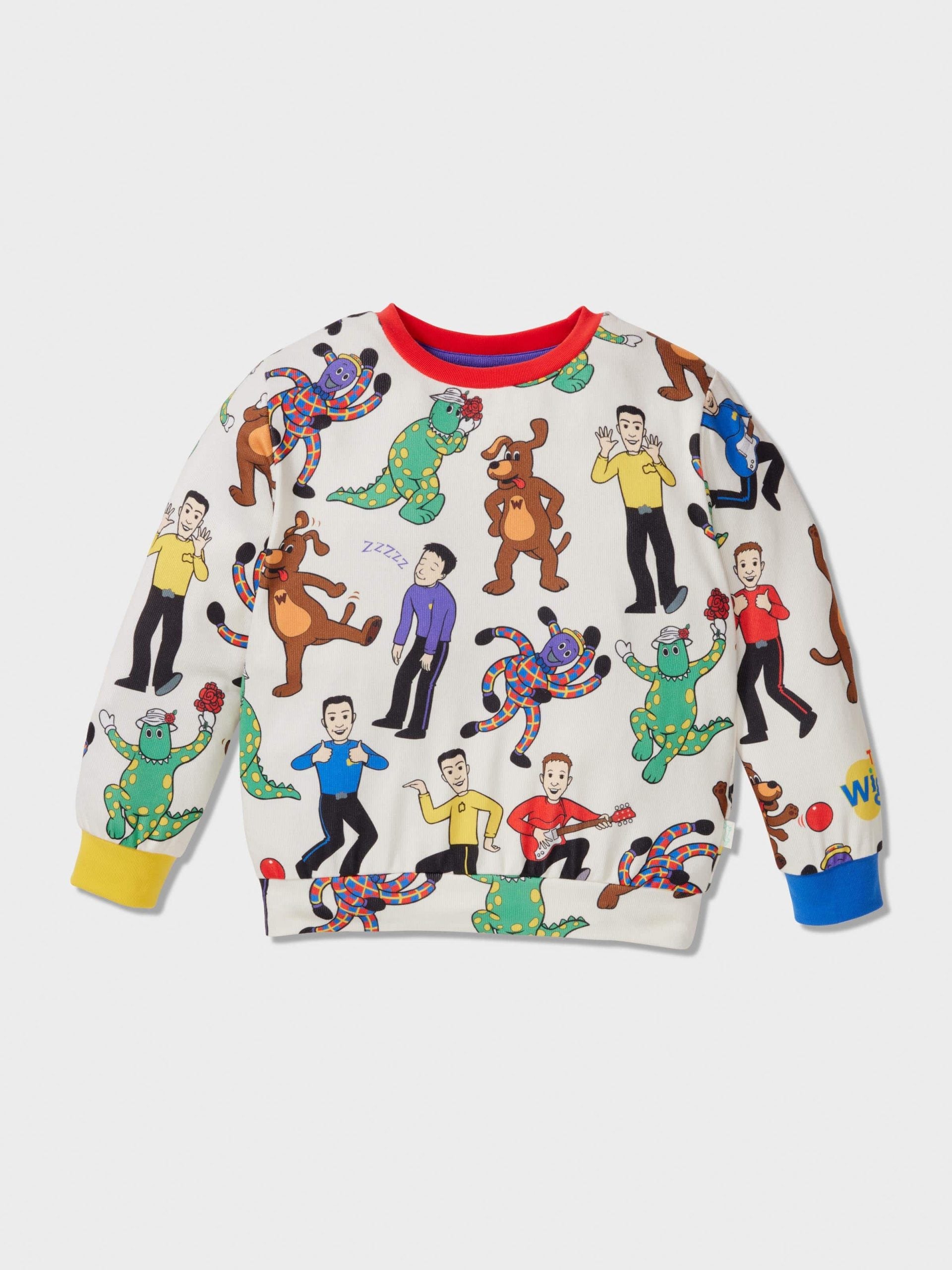 Kids The Wiggles Long Plush Pj Set Multi