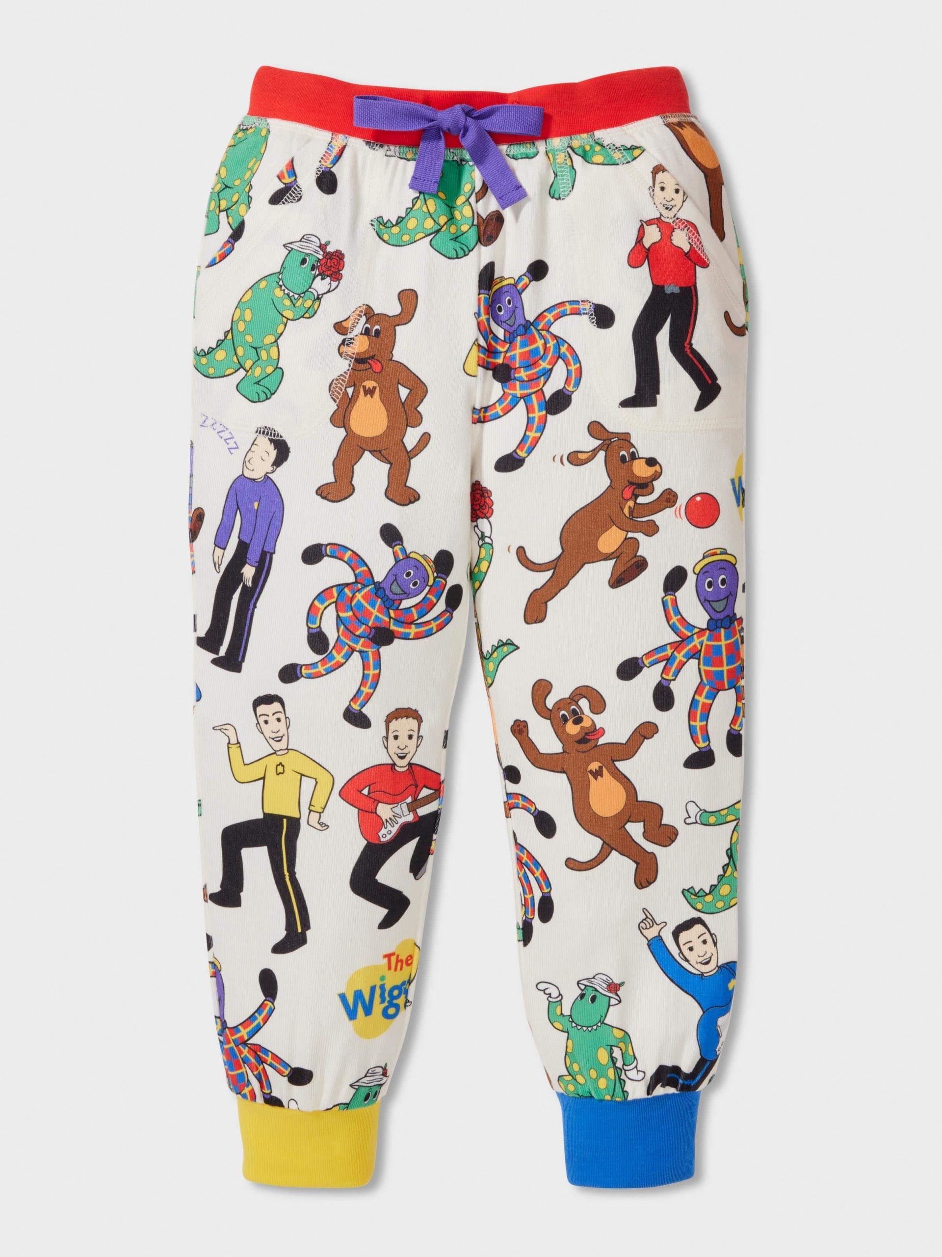 Kids The Wiggles Long Plush Pj Set Multi