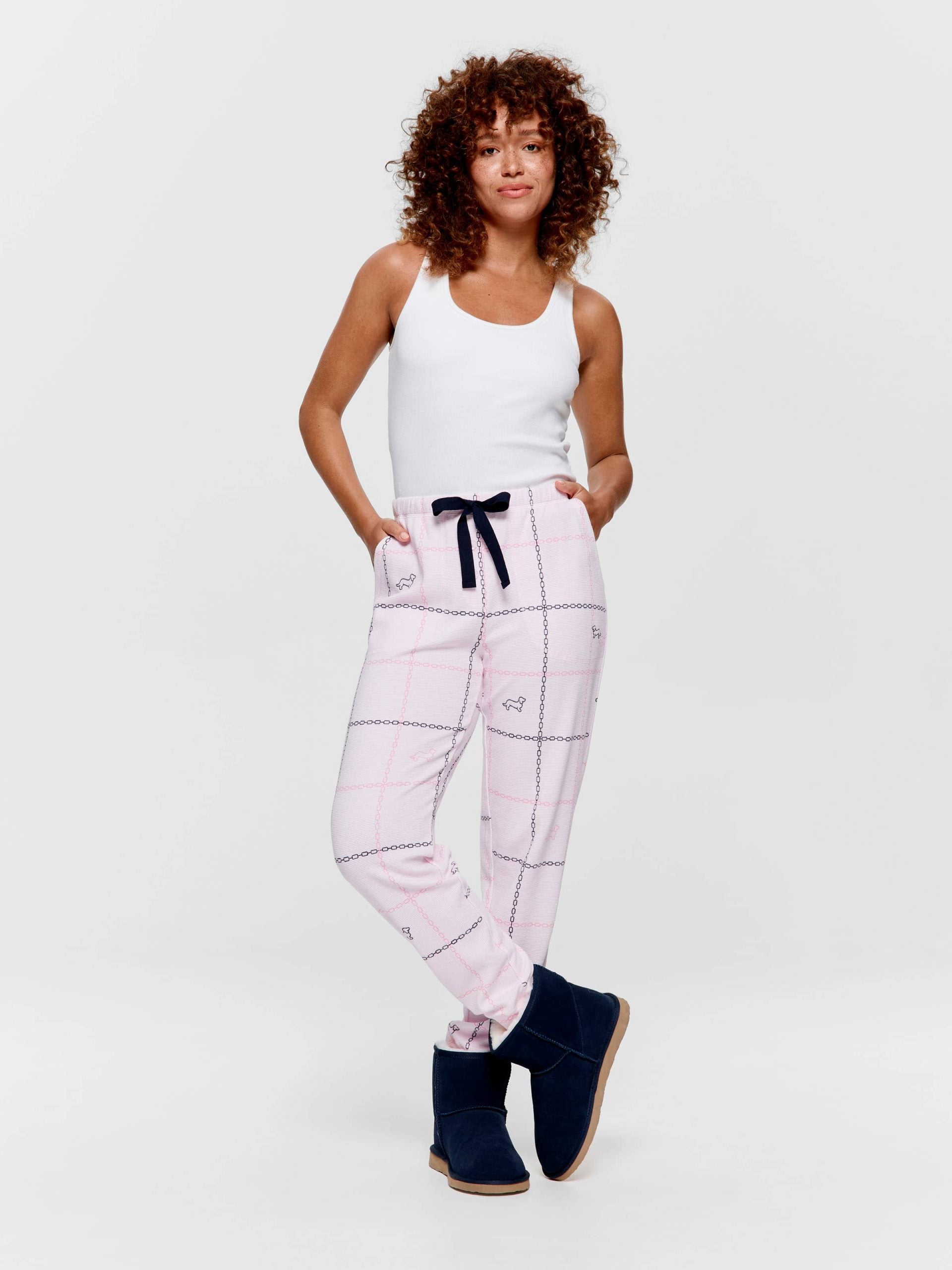 Pink Windowpane Easy Pj Pant multi