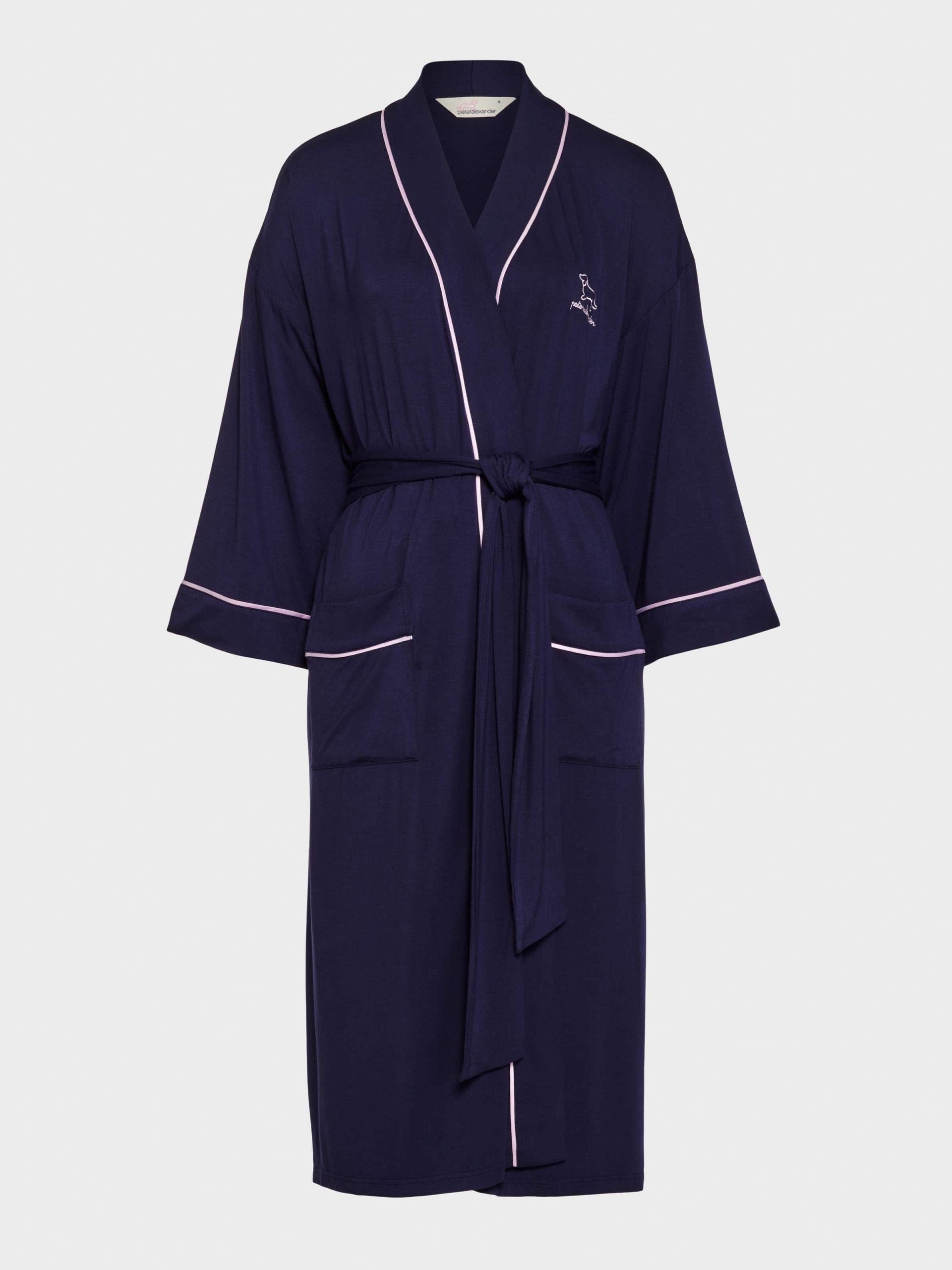 Navy Bamboo Knit Gown navy