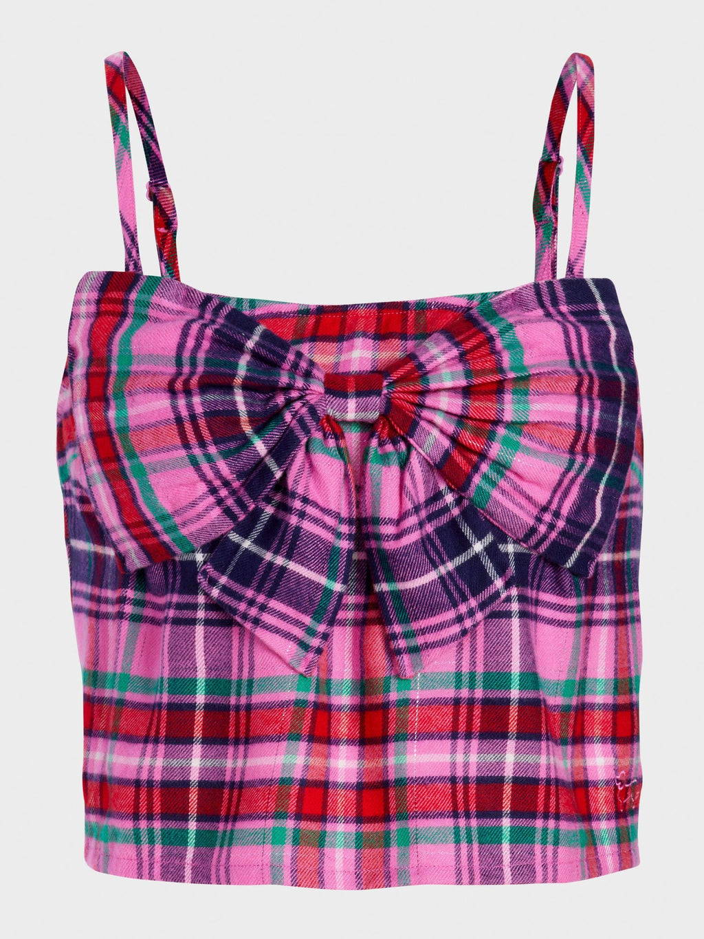 Pink Check Bow Cami multi