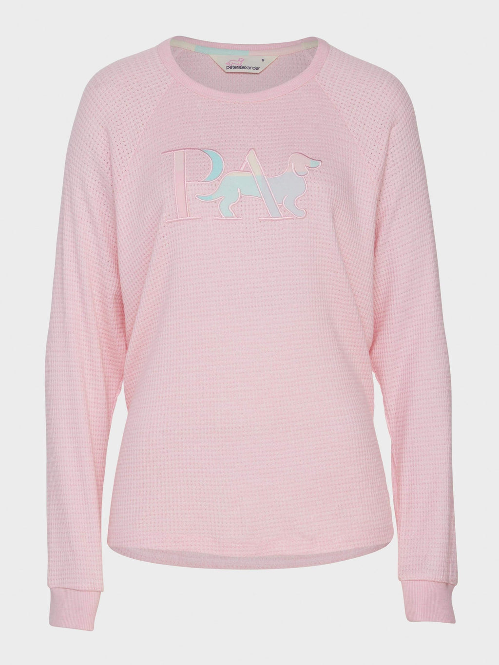 Buffalo Logo Waffle Sweater pink