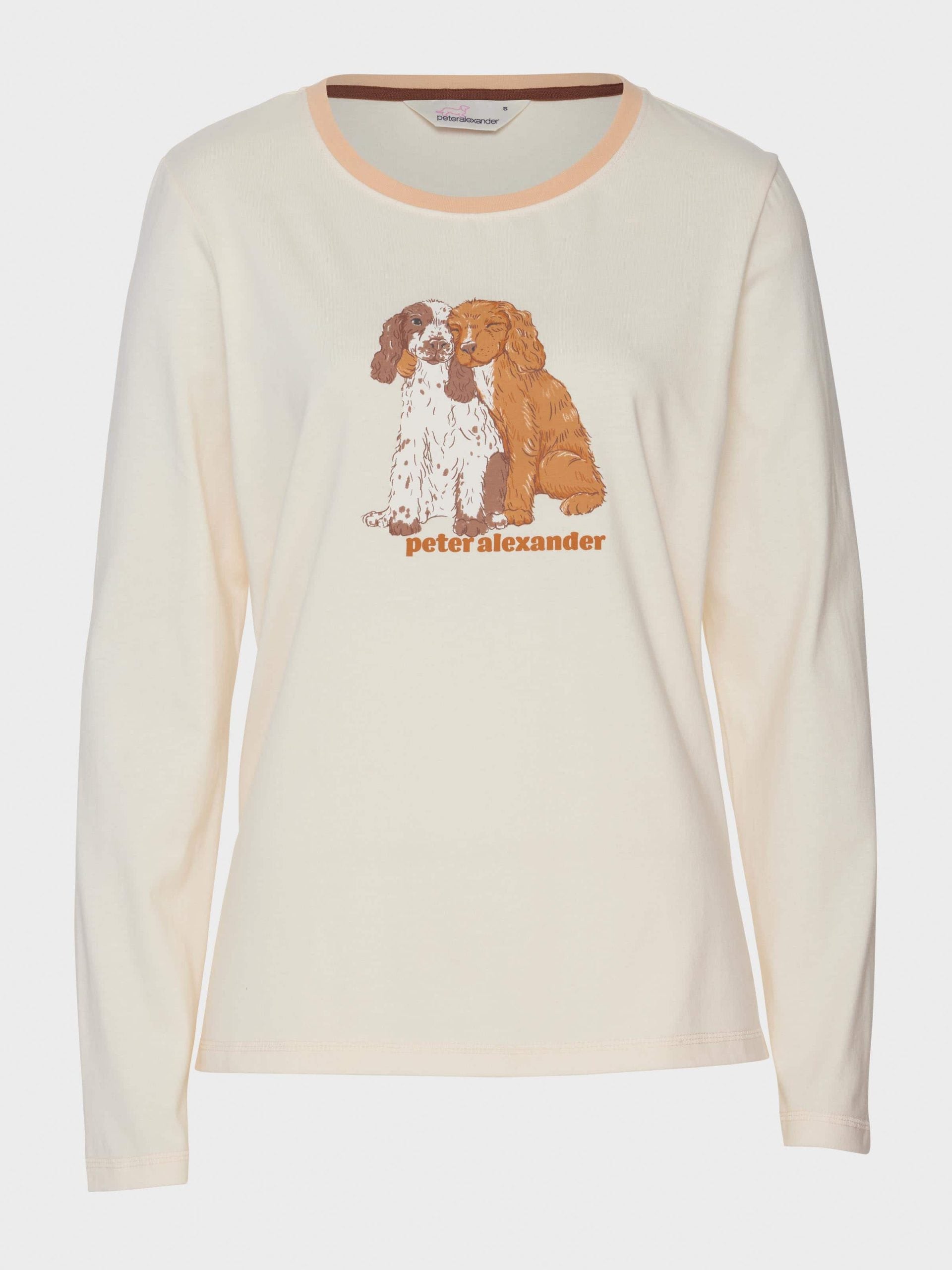 Puppy Love Long Sleeve Top Cream