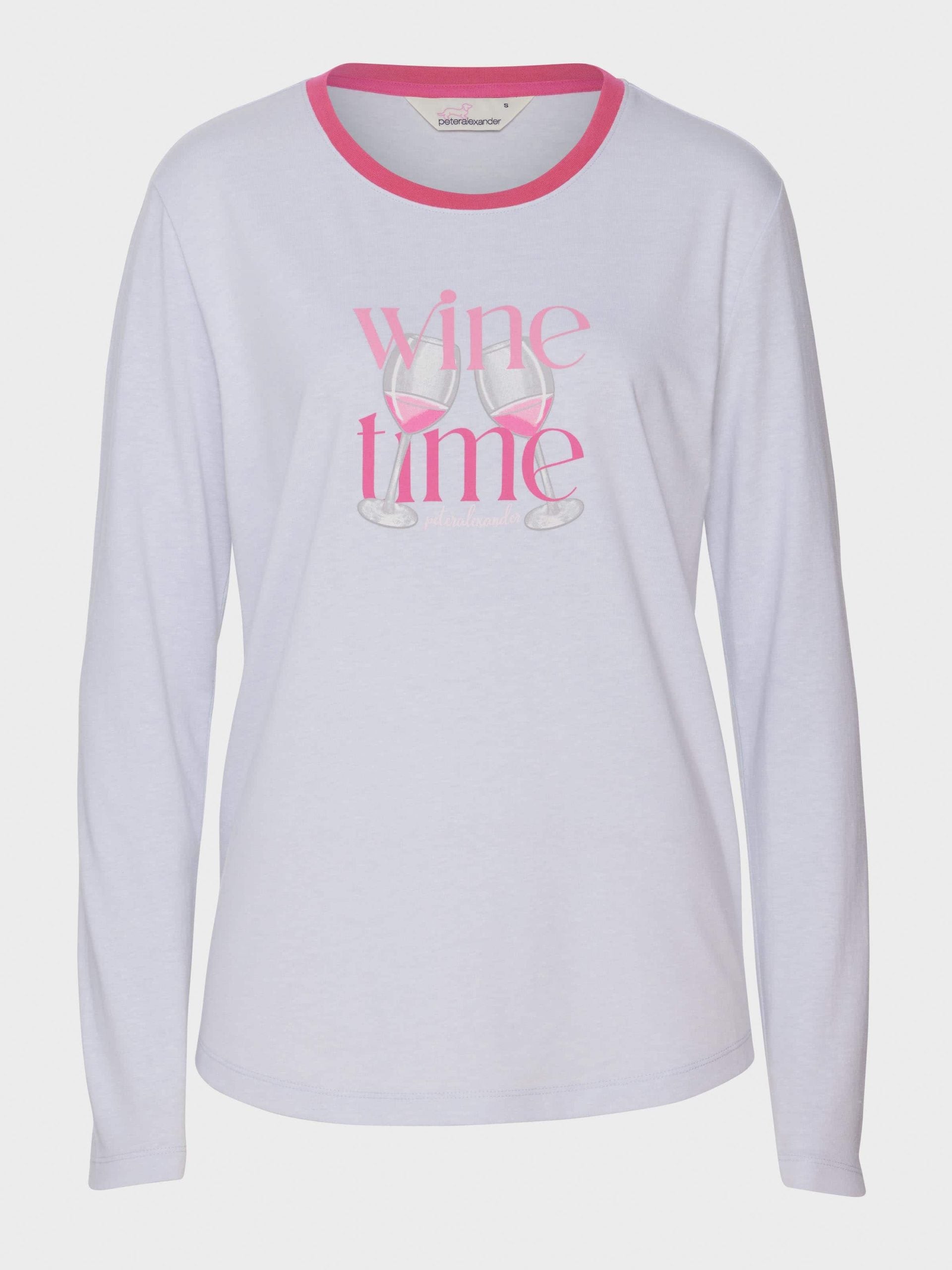 Wine Time Long Sleeve Top greymarle