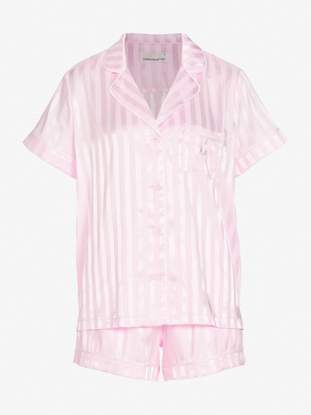 Pink Stripe Chic Satin Pj Set pink