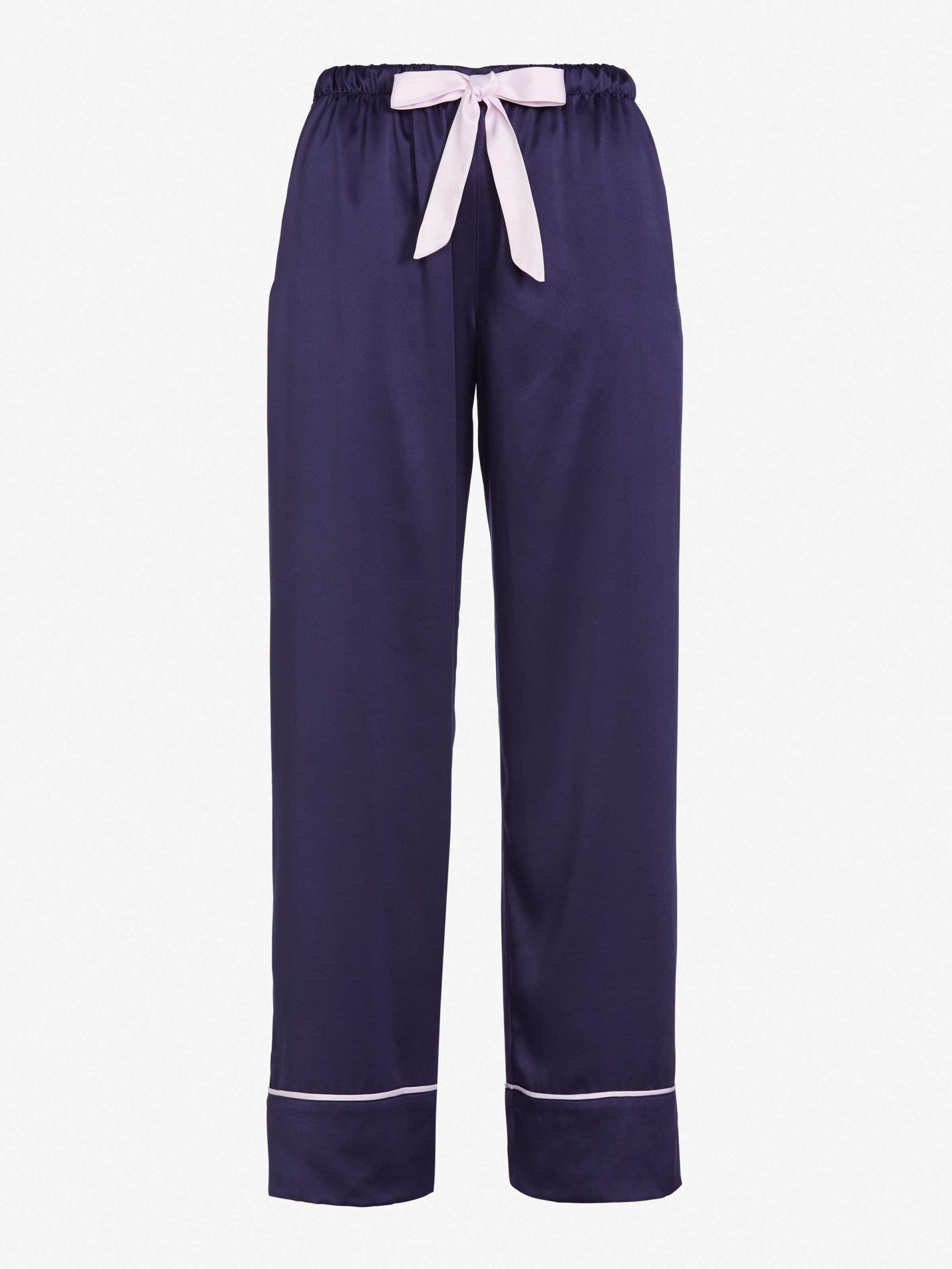 Navy Tux Luxe Satin Pj Pant navy