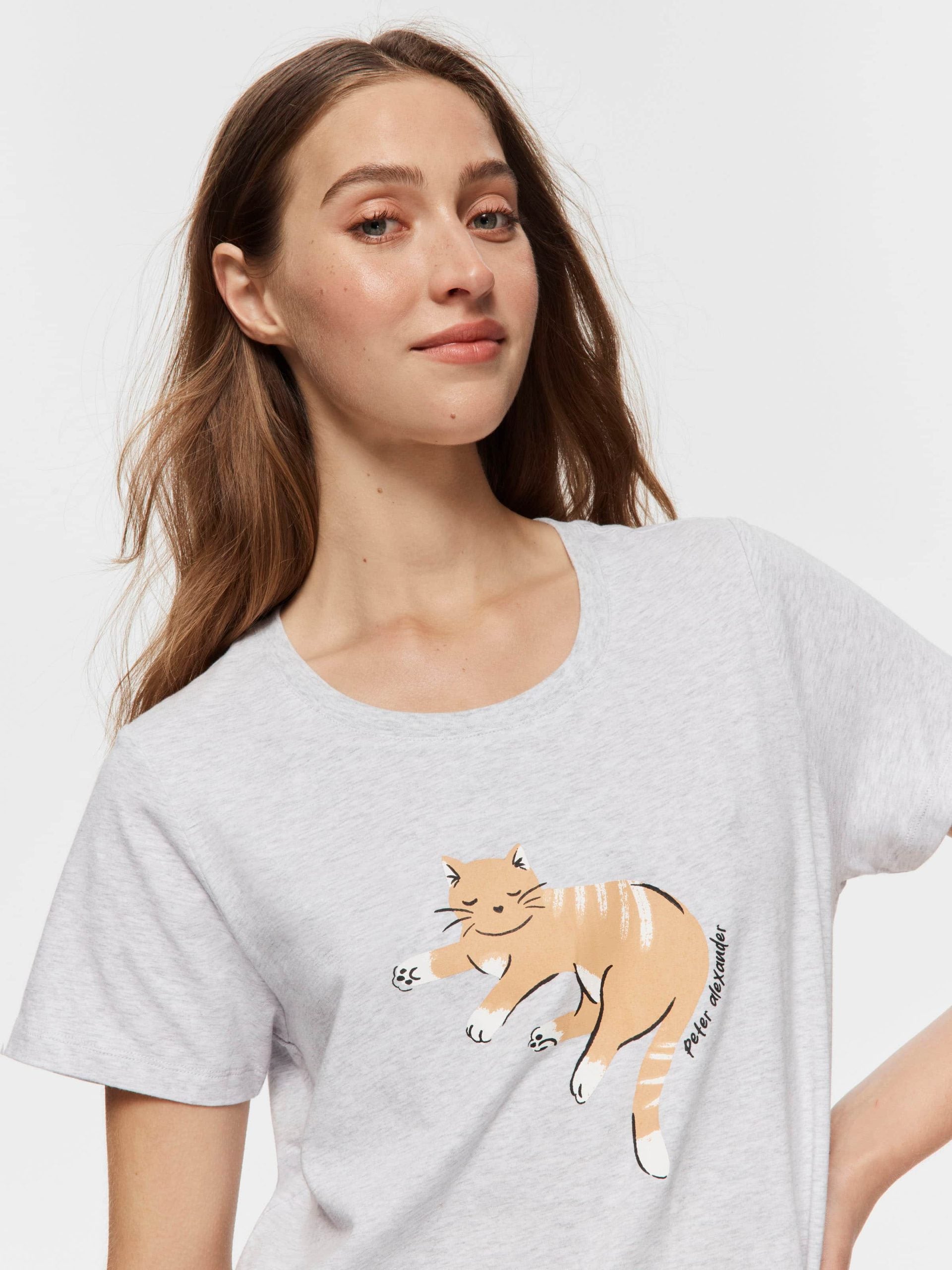 Cat Tee greymarle