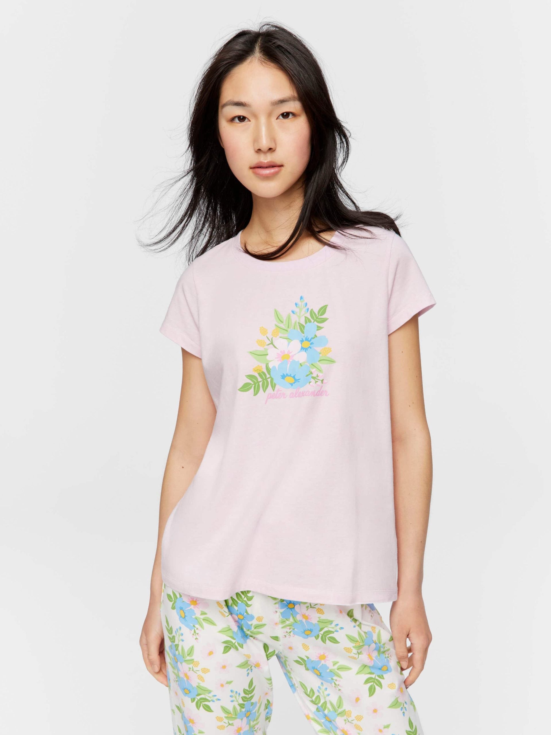 Pink Floral Tee pink