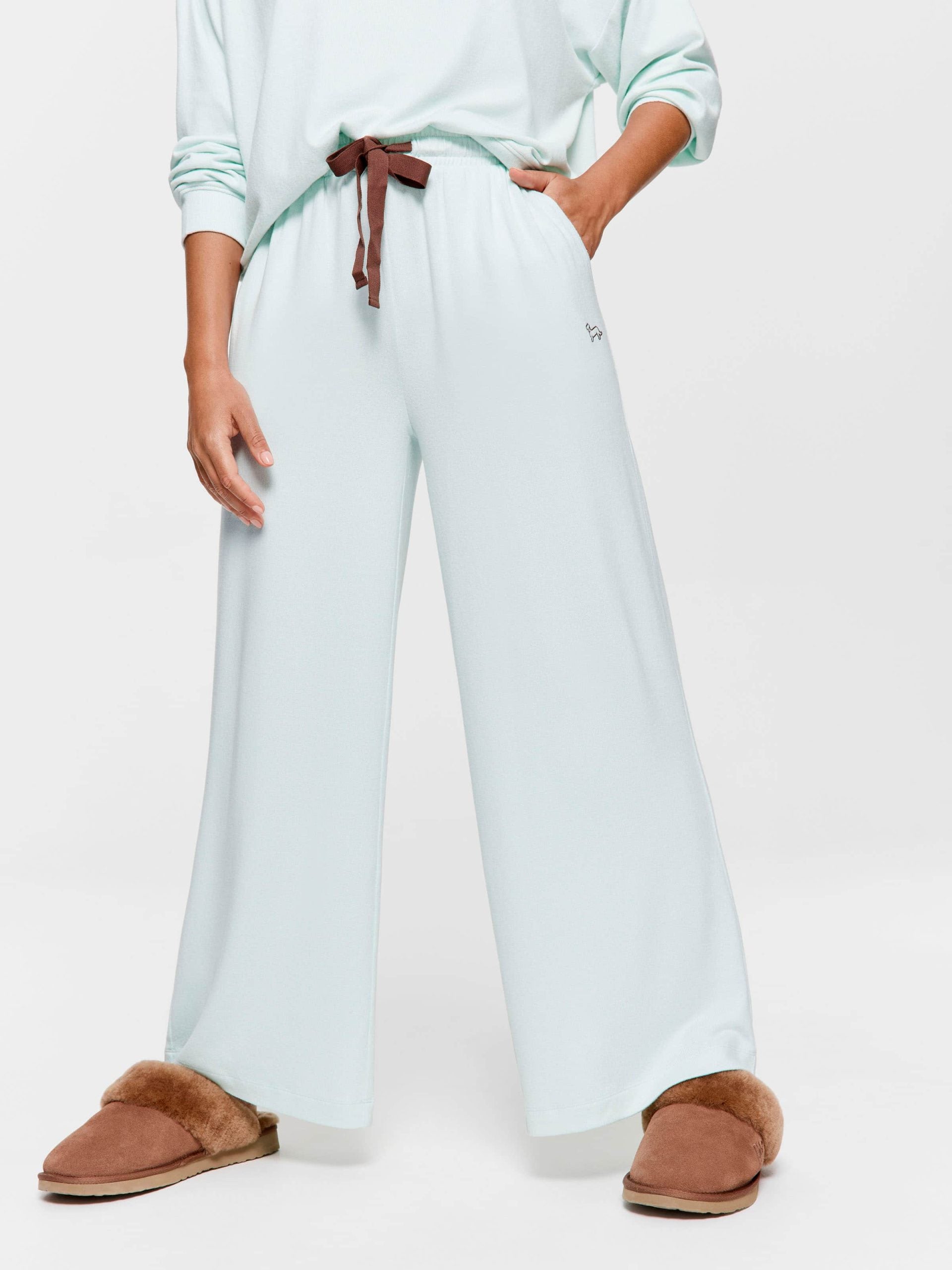 Mint Plush Straight Leg Pj Pant mint