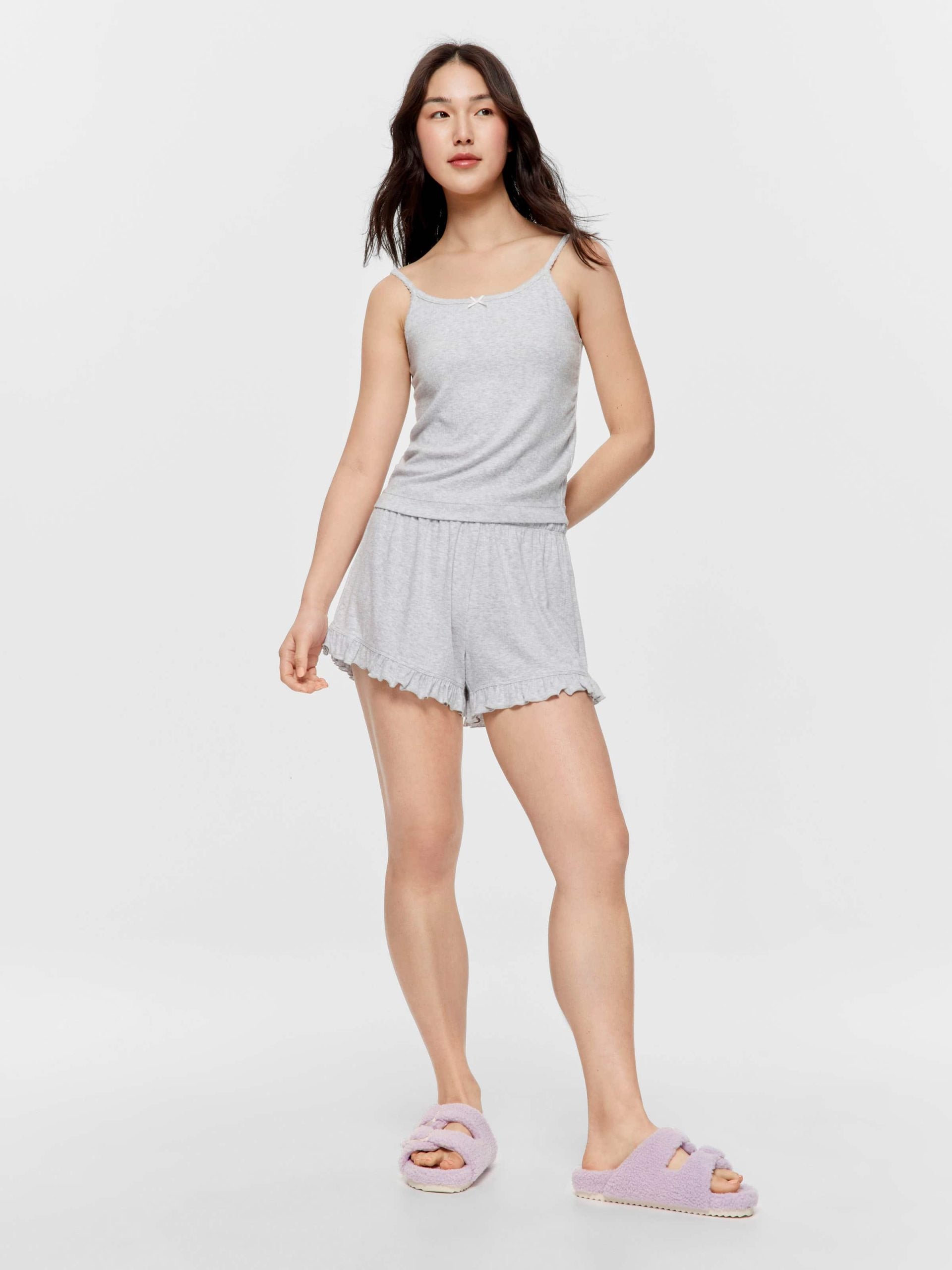 Grey Pointelle Cami greymarle
