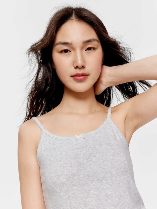Grey Pointelle Cami greymarle