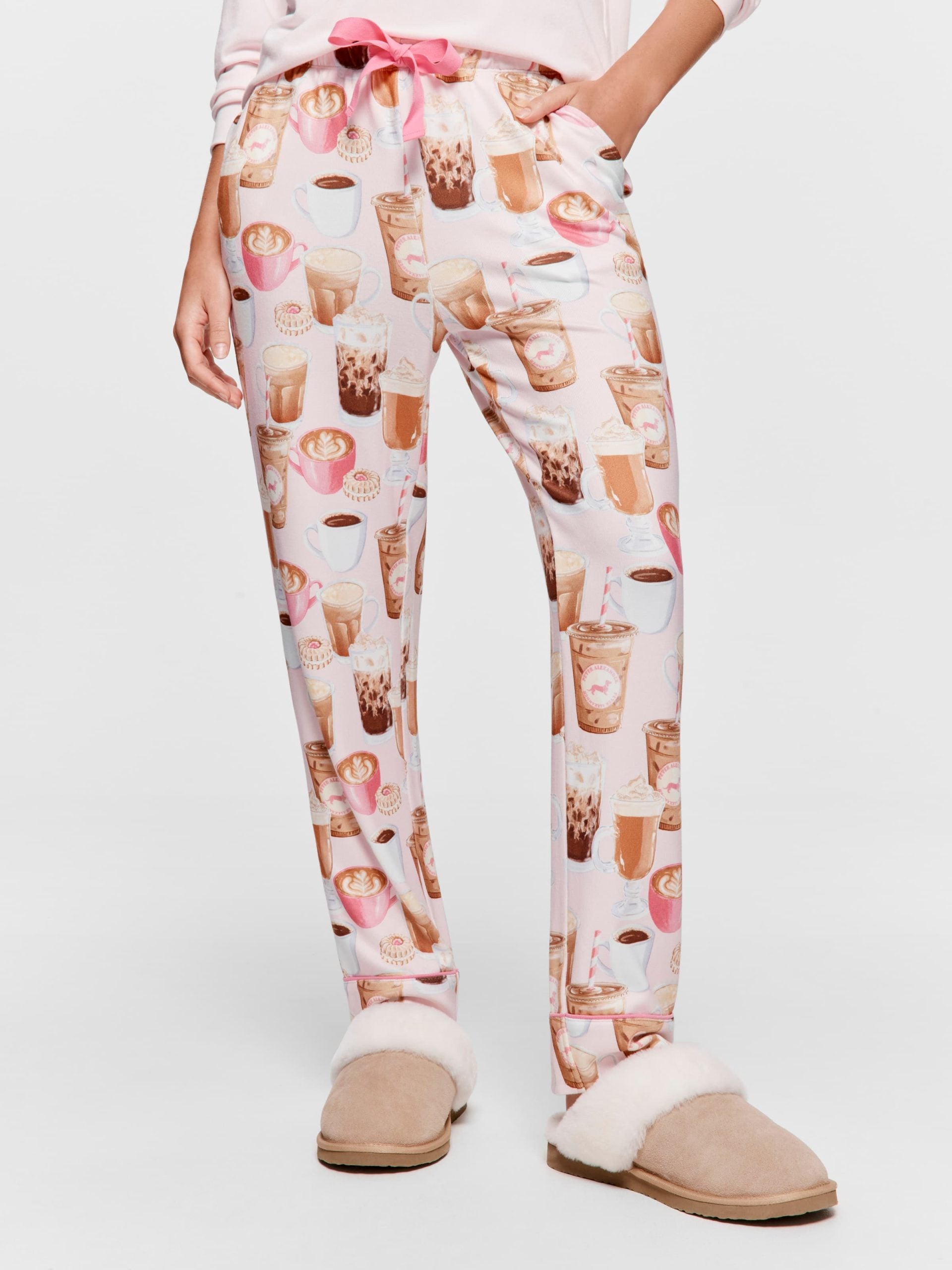 Coffee Plush Tapered Pj Pant multi
