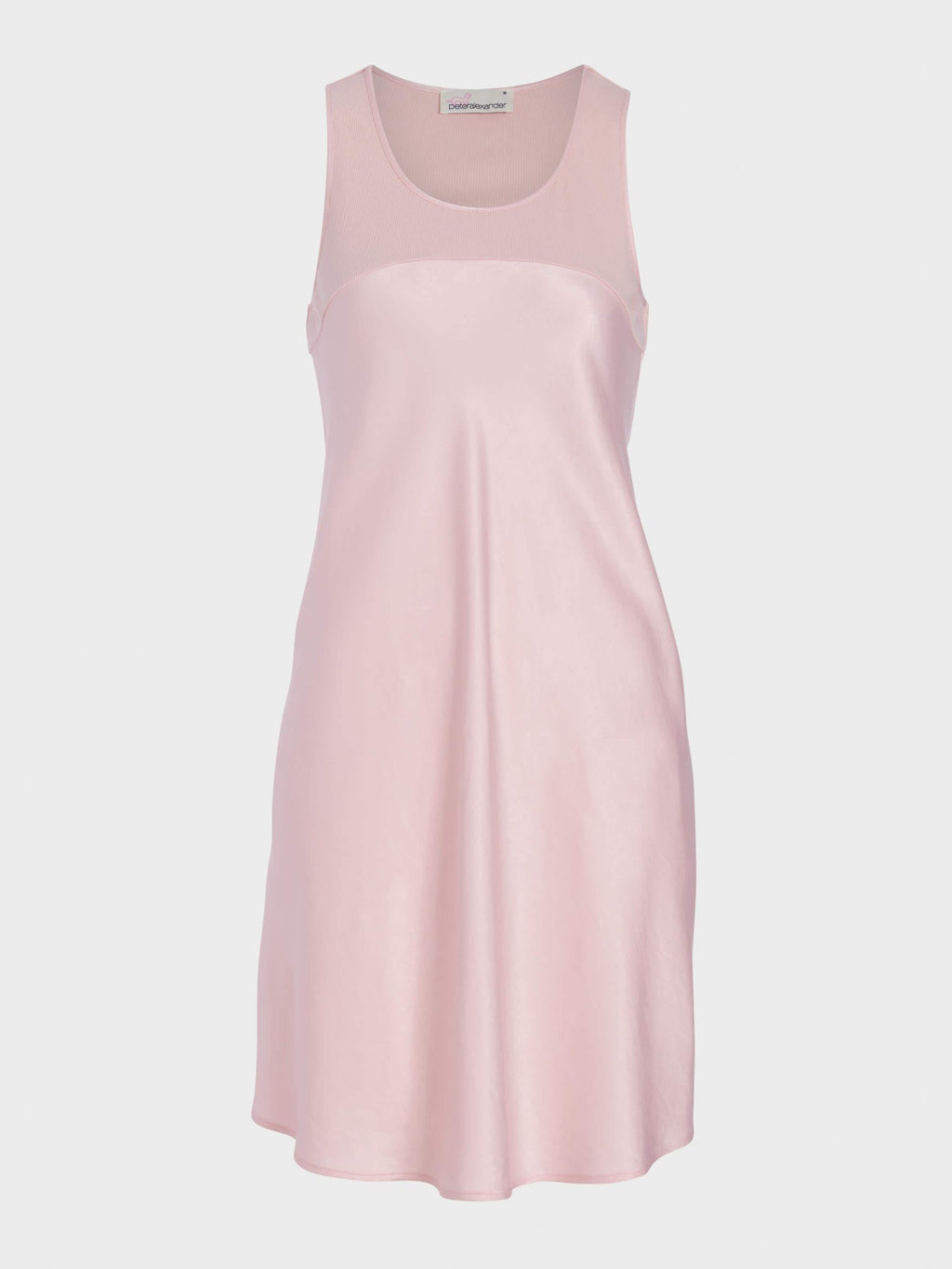 Rib Trim Satin Nightie pink
