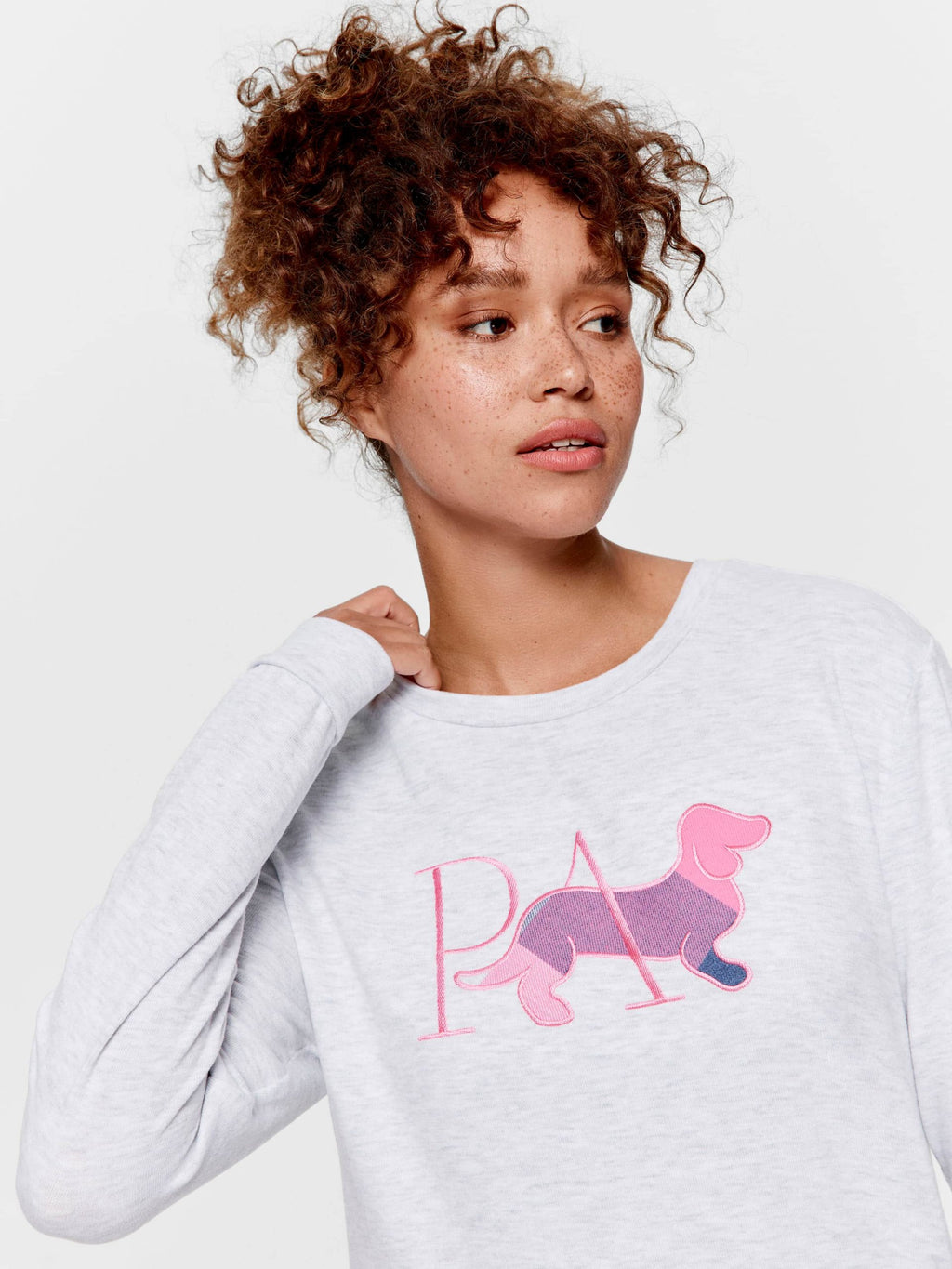 Buffalo Check Logo Sweater greymarle