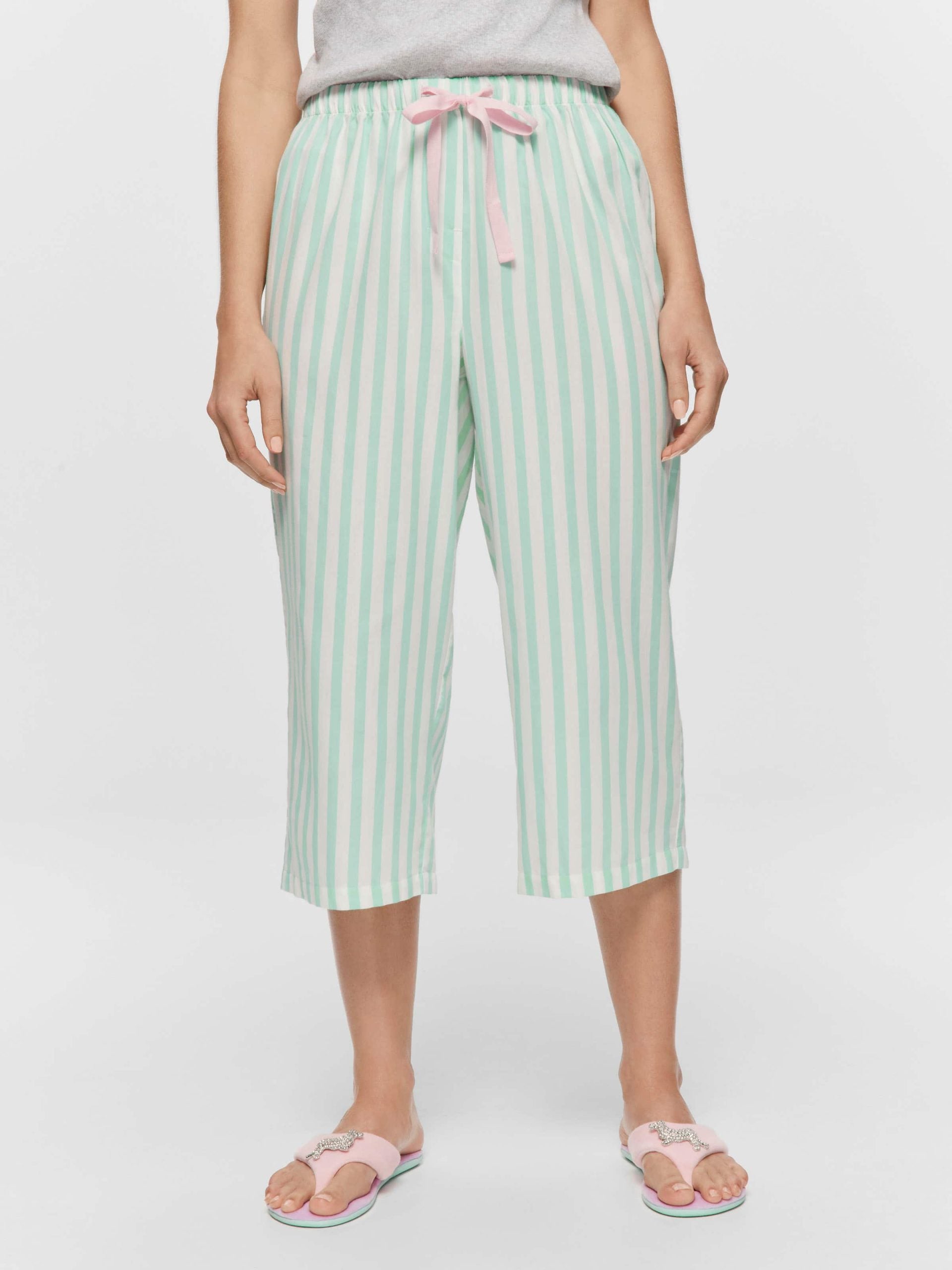 Green Stripe 3/4 Pj Pant multi