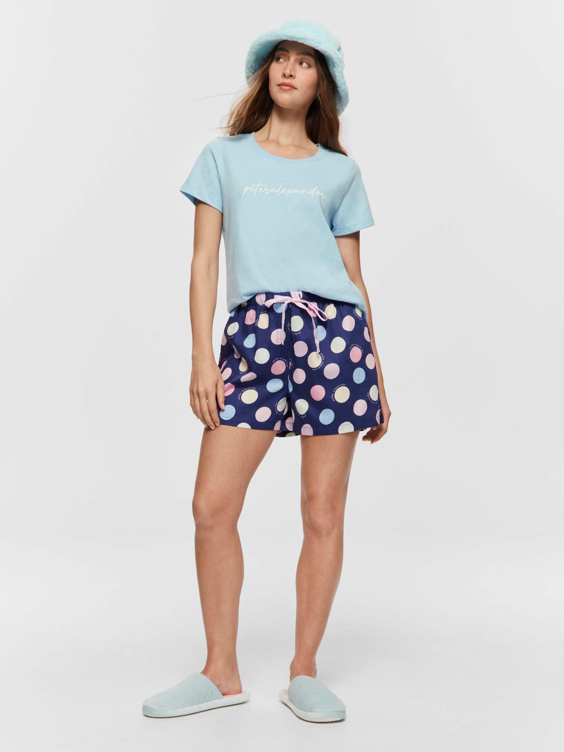 Navy Spot Mid Short multi