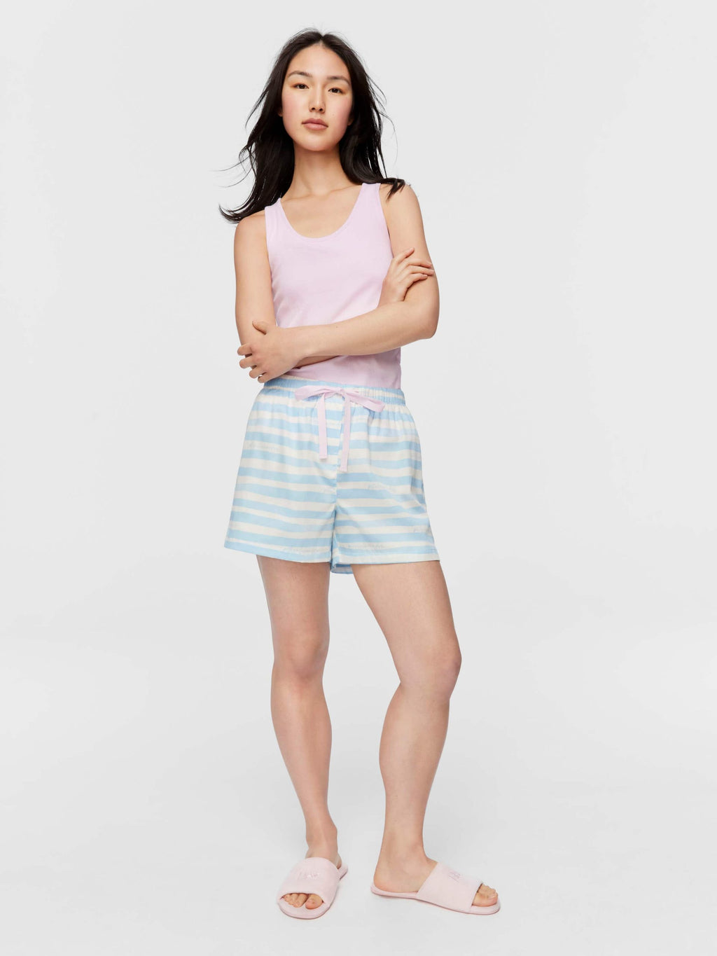 Blue Stripe Mid Short multi