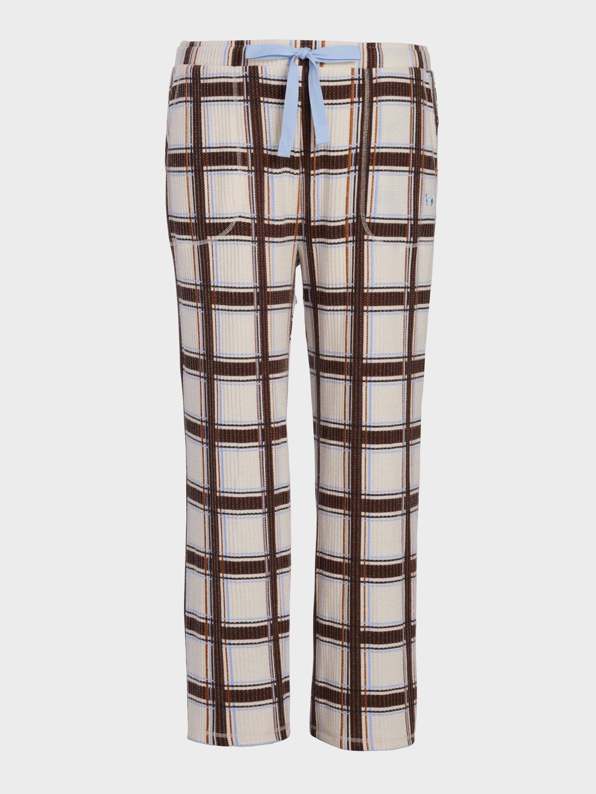 P.A. Plus Check Waffle Wide Leg Pj Pant Multi