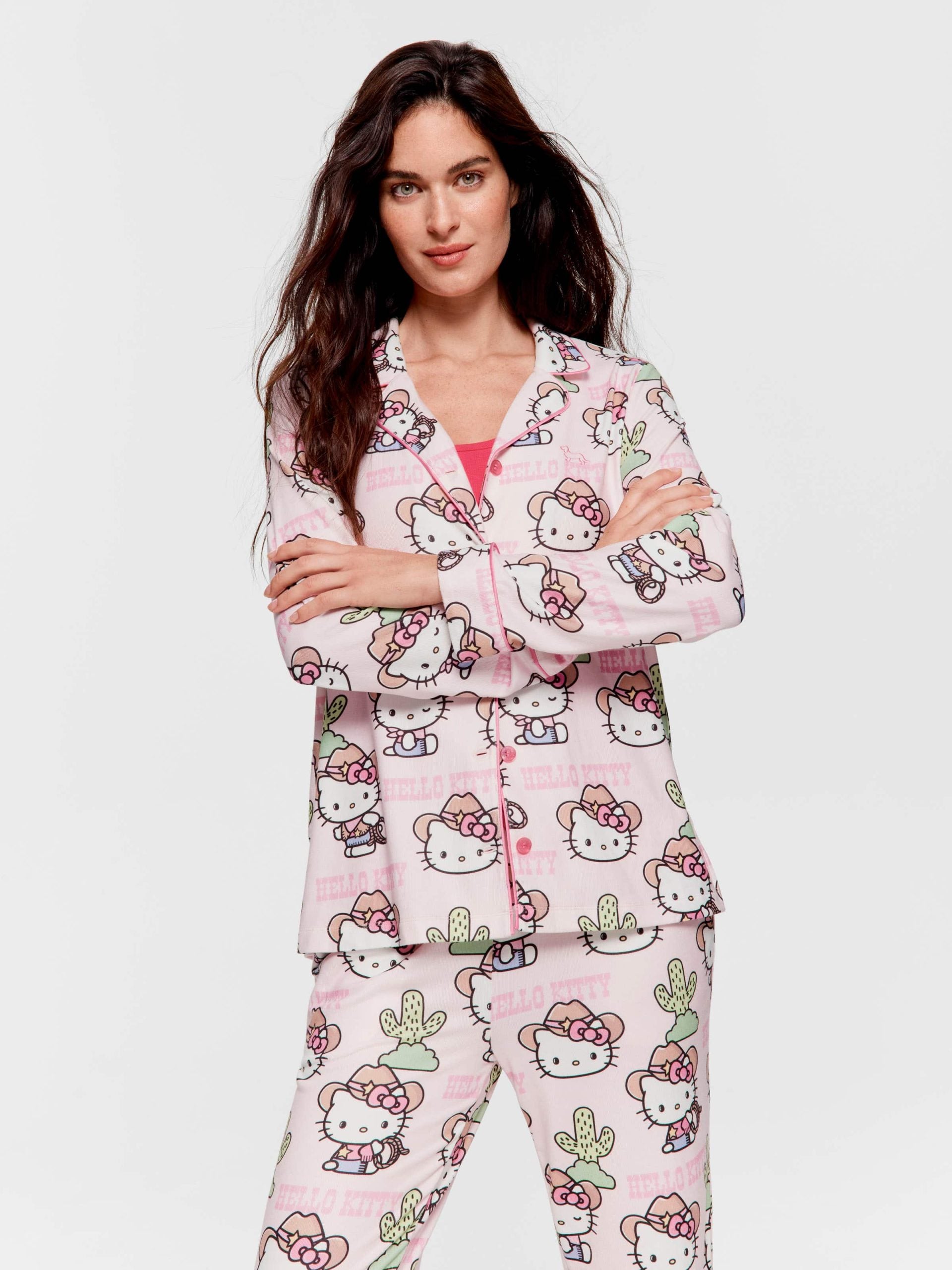 Howdy Hello Kitty Plush Classic Pj Set Multi