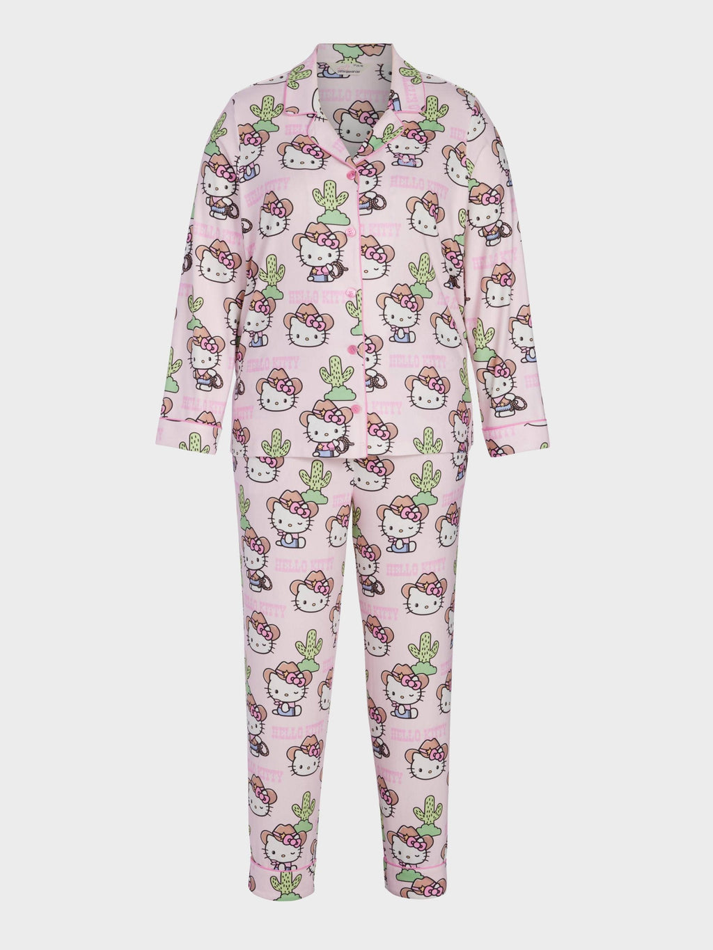 P.A. Plus Howdy Hello Kitty Plush Classic Pj Set Multi