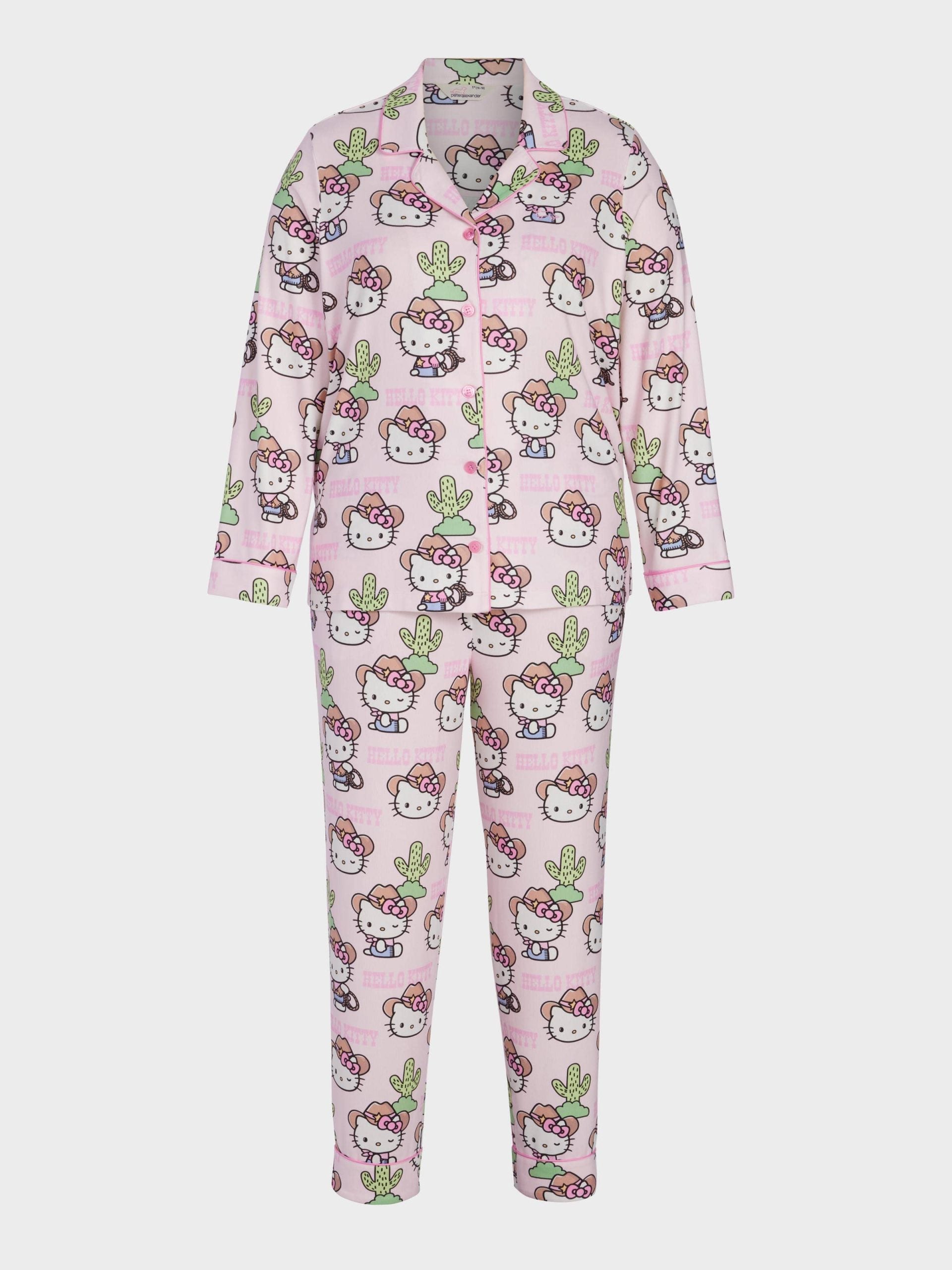 P.A. Plus Howdy Hello Kitty Plush Classic Pj Set Multi