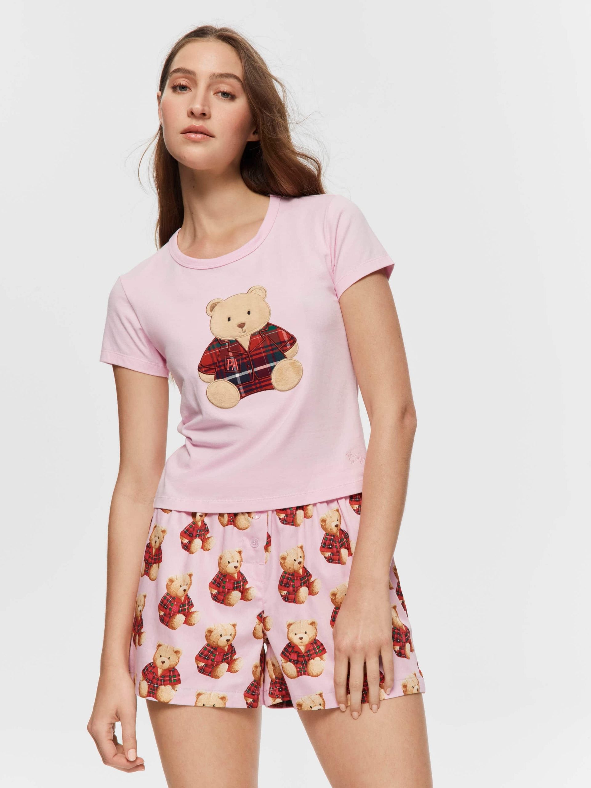 Teddy Baby Tee pink