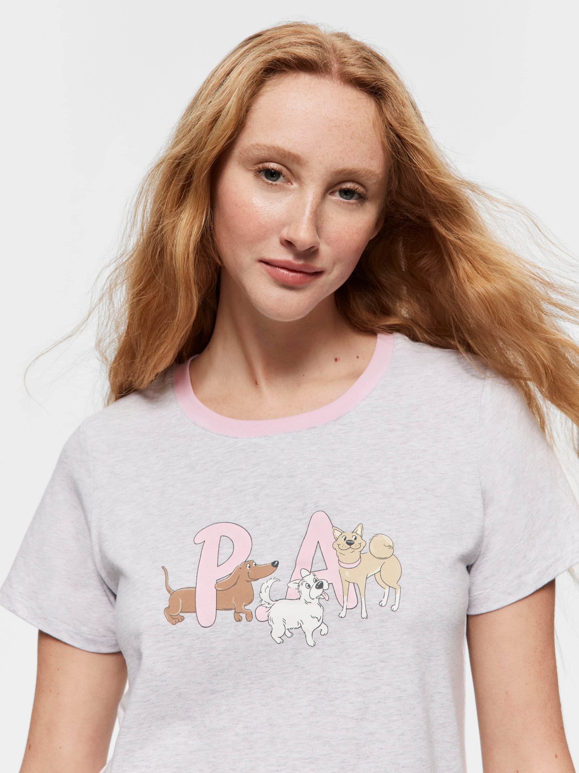 Mixed Dog Tee greymarle