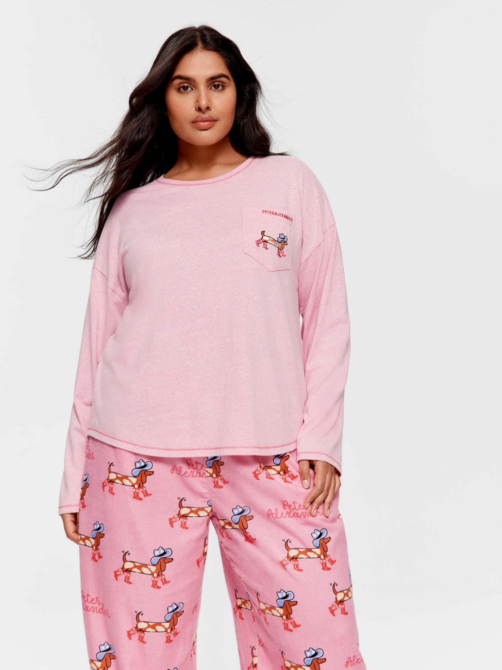 P.A. Plus Cowdog Long Sleeve Top Pale Pink