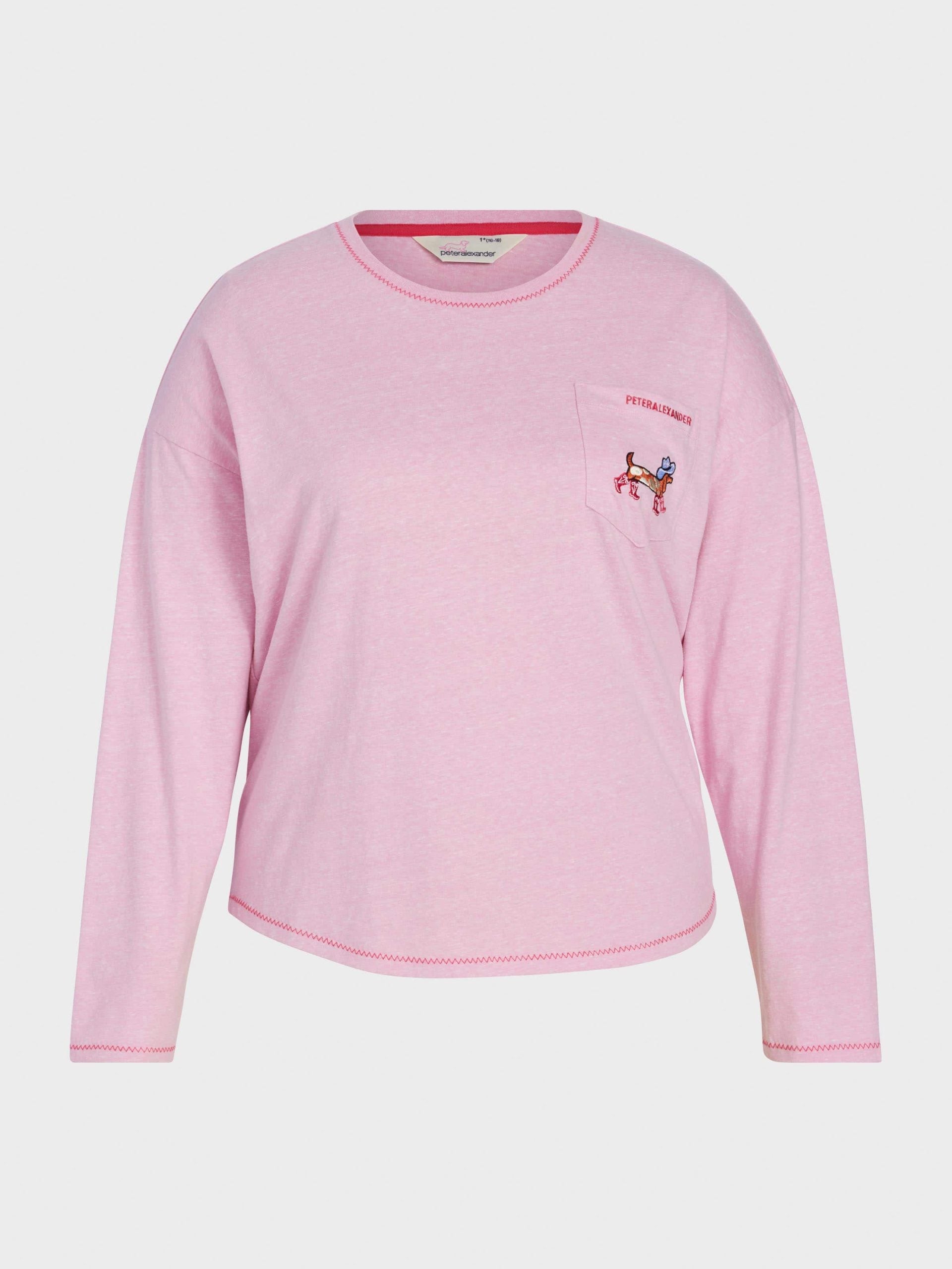 P.A. Plus Cowdog Long Sleeve Top Pale Pink