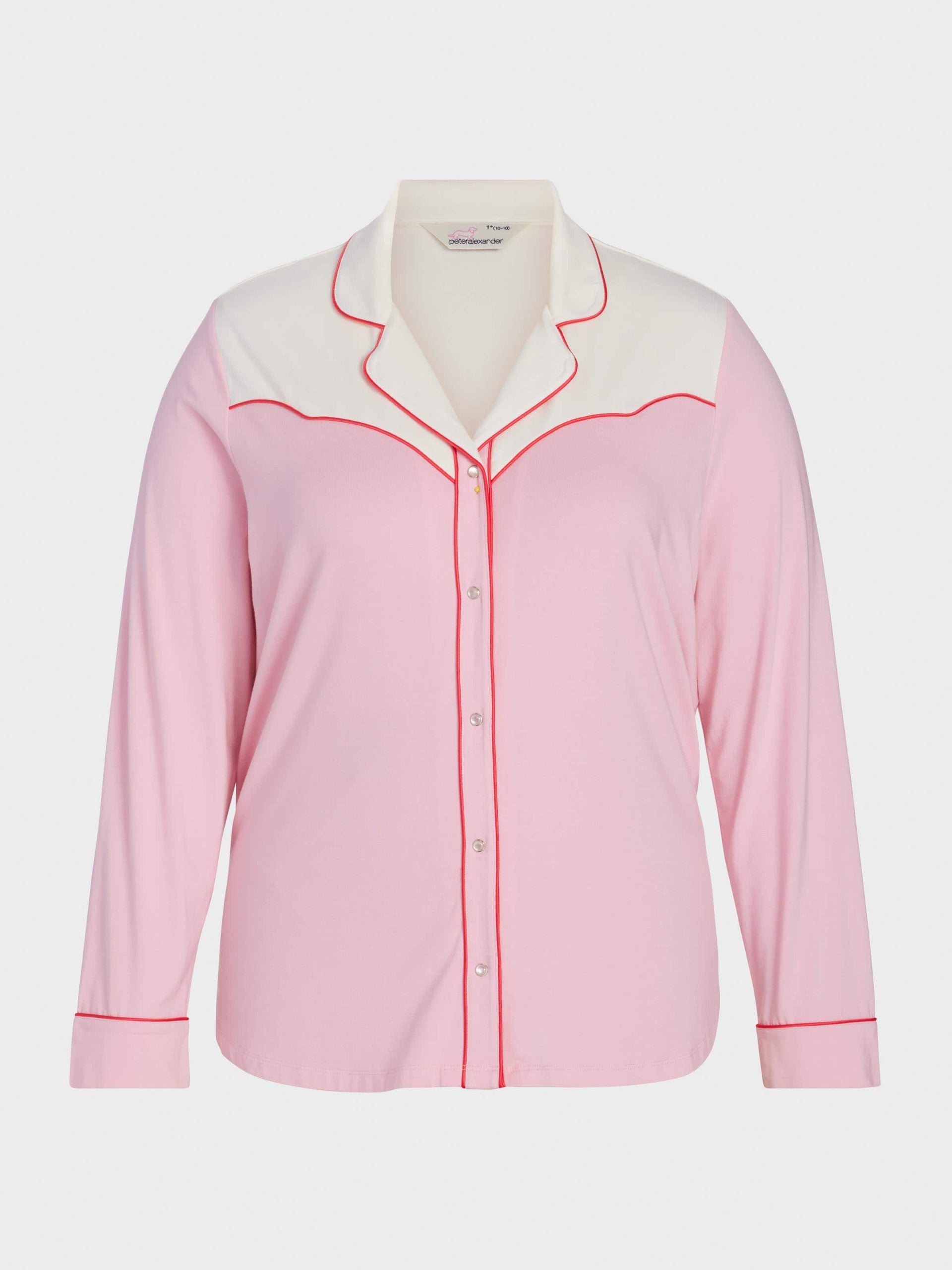 P.A. Plus Western Bamboo Jersey Long Sleeve Shirt Pink