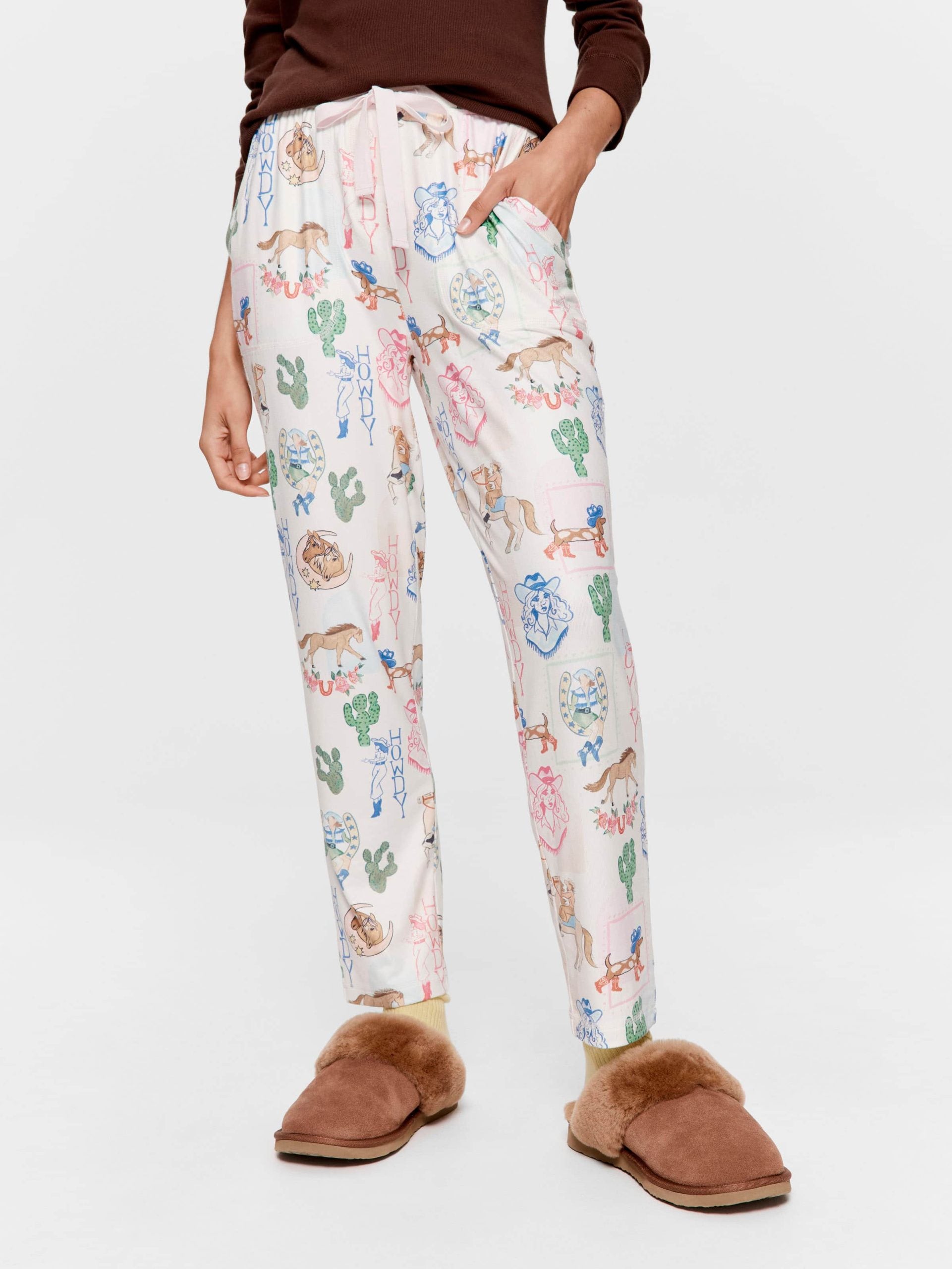 Western Plush Tapered Pj Pant Multi
