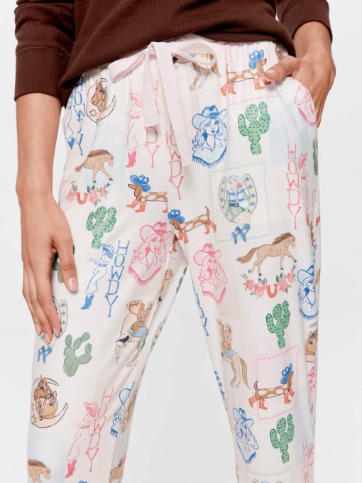 Western Plush Tapered Pj Pant Multi
