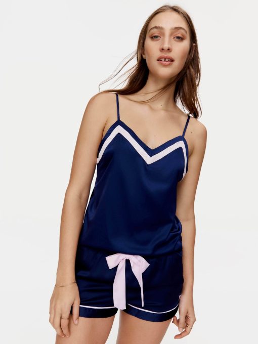 Navy Tux Luxe Satin Cami multi