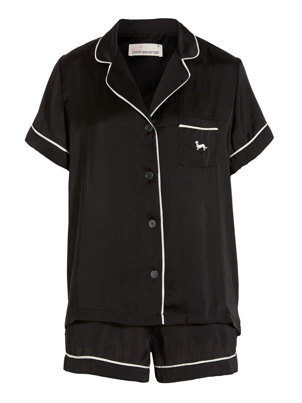 Black Chic Satin Pj Set black