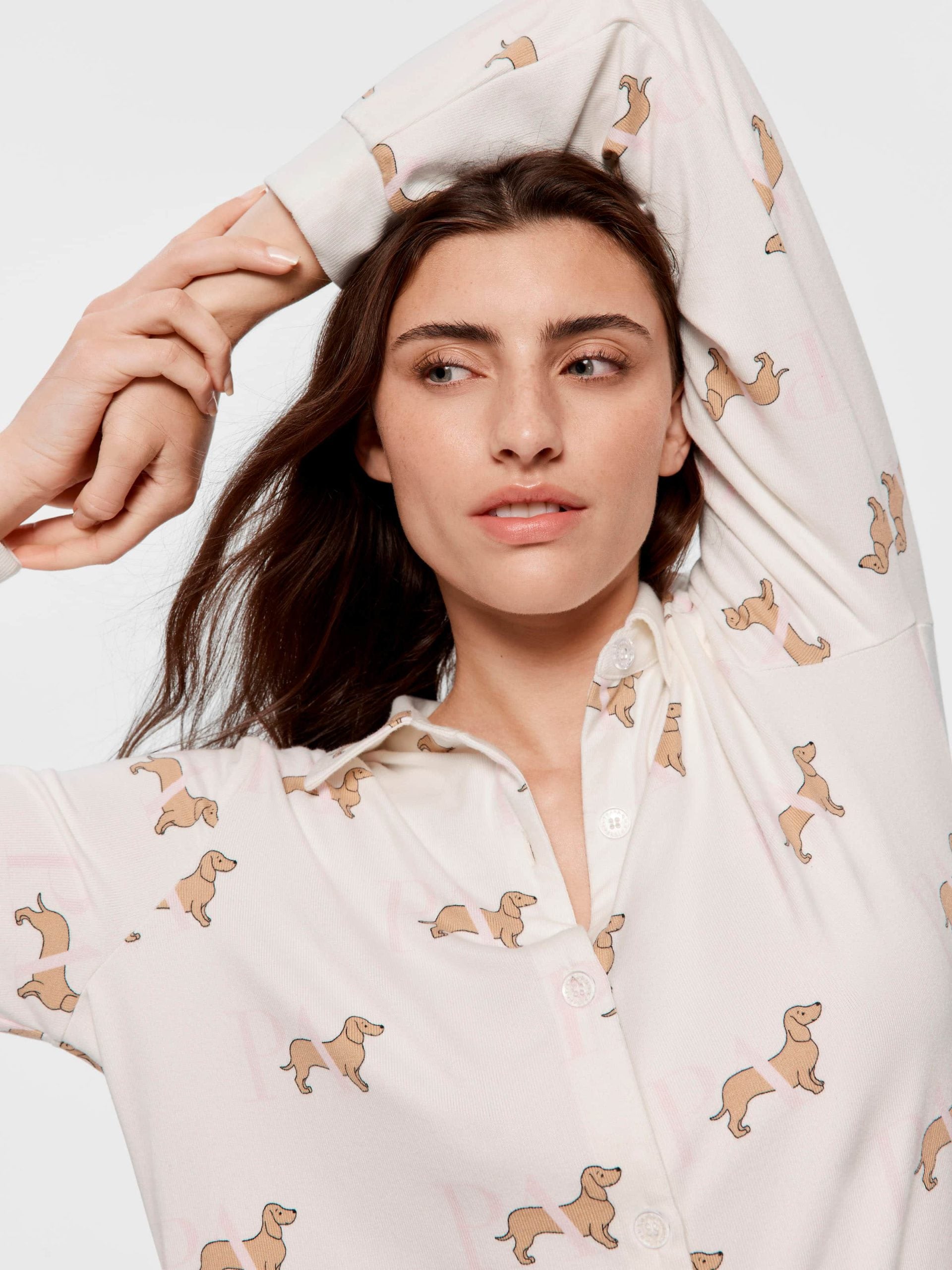 P.A. Penny Long Sleeve Plush Nightshirt multi
